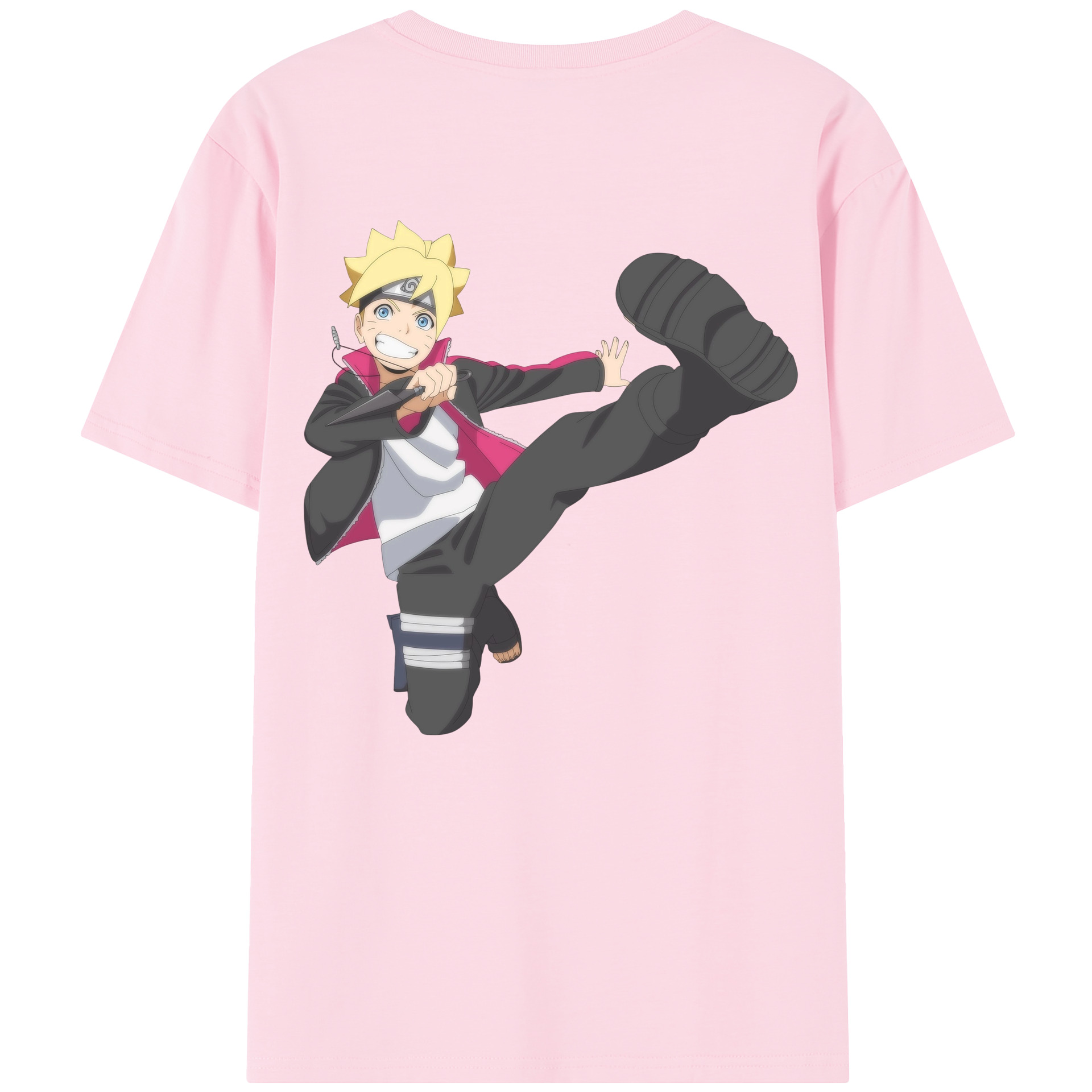 （画像用） NARUTO -ナルト- うずまき ボルト Uzumaki Boruto 綿100％半袖Tシャツ（背面プリント）