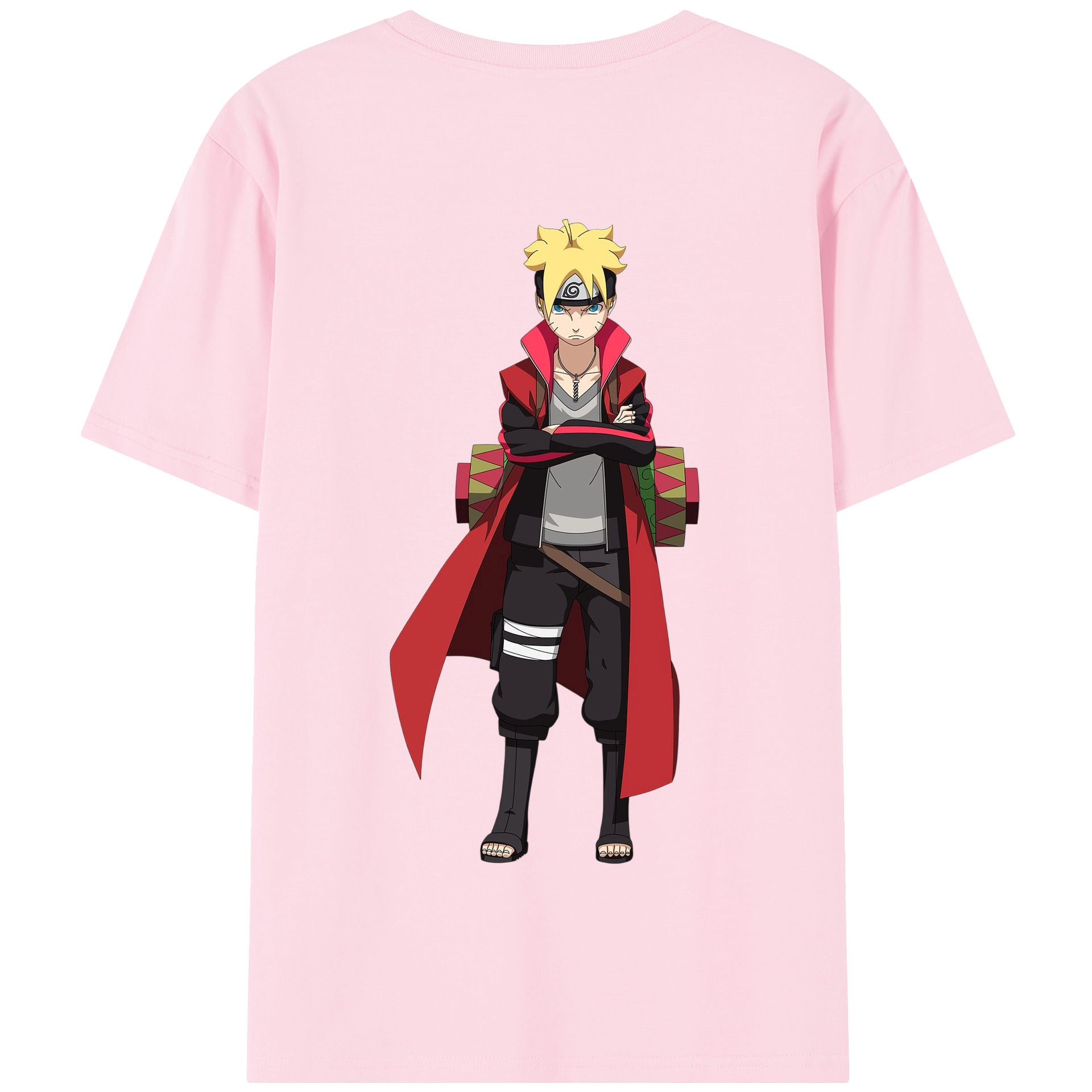 （画像用） NARUTO -ナルト- うずまき ボルト Uzumaki Boruto 綿100％半袖Tシャツ（背面プリント）