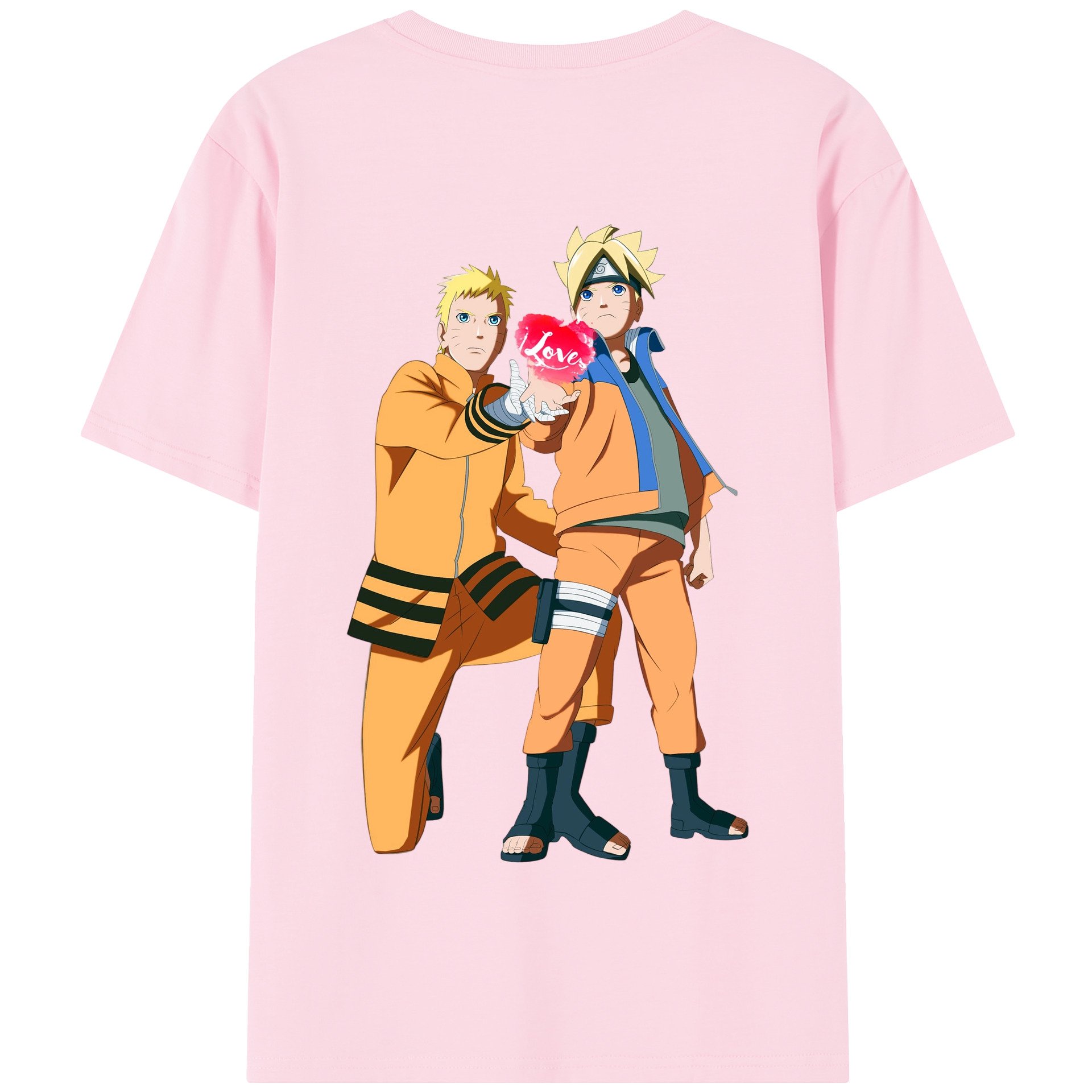 （画像用） NARUTO -ナルト- うずまき ボルト Uzumaki Boruto 綿100％半袖Tシャツ（背面プリント）