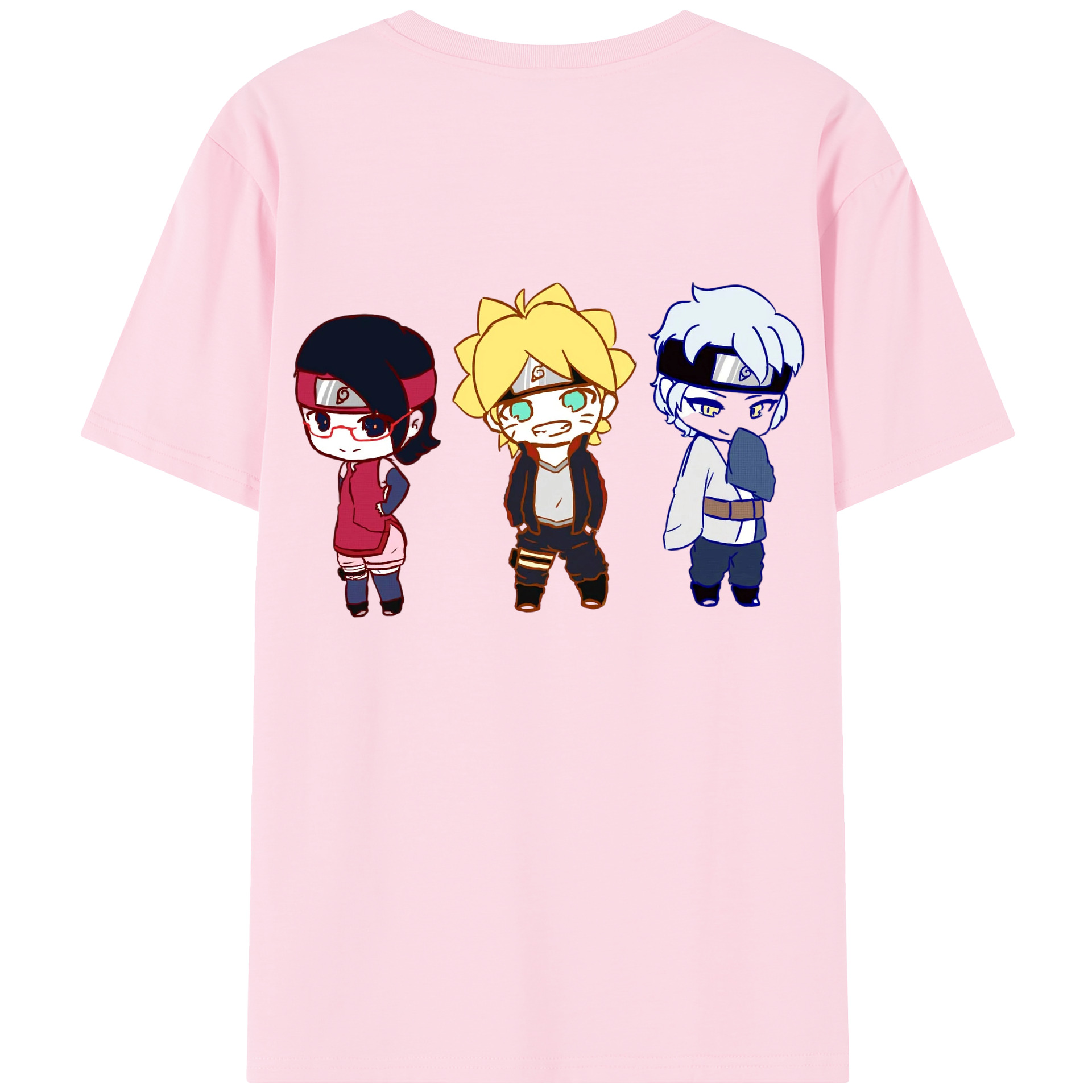 （画像用） NARUTO -ナルト- うずまき ボルト Uzumaki Boruto 綿100％半袖Tシャツ（背面プリント）