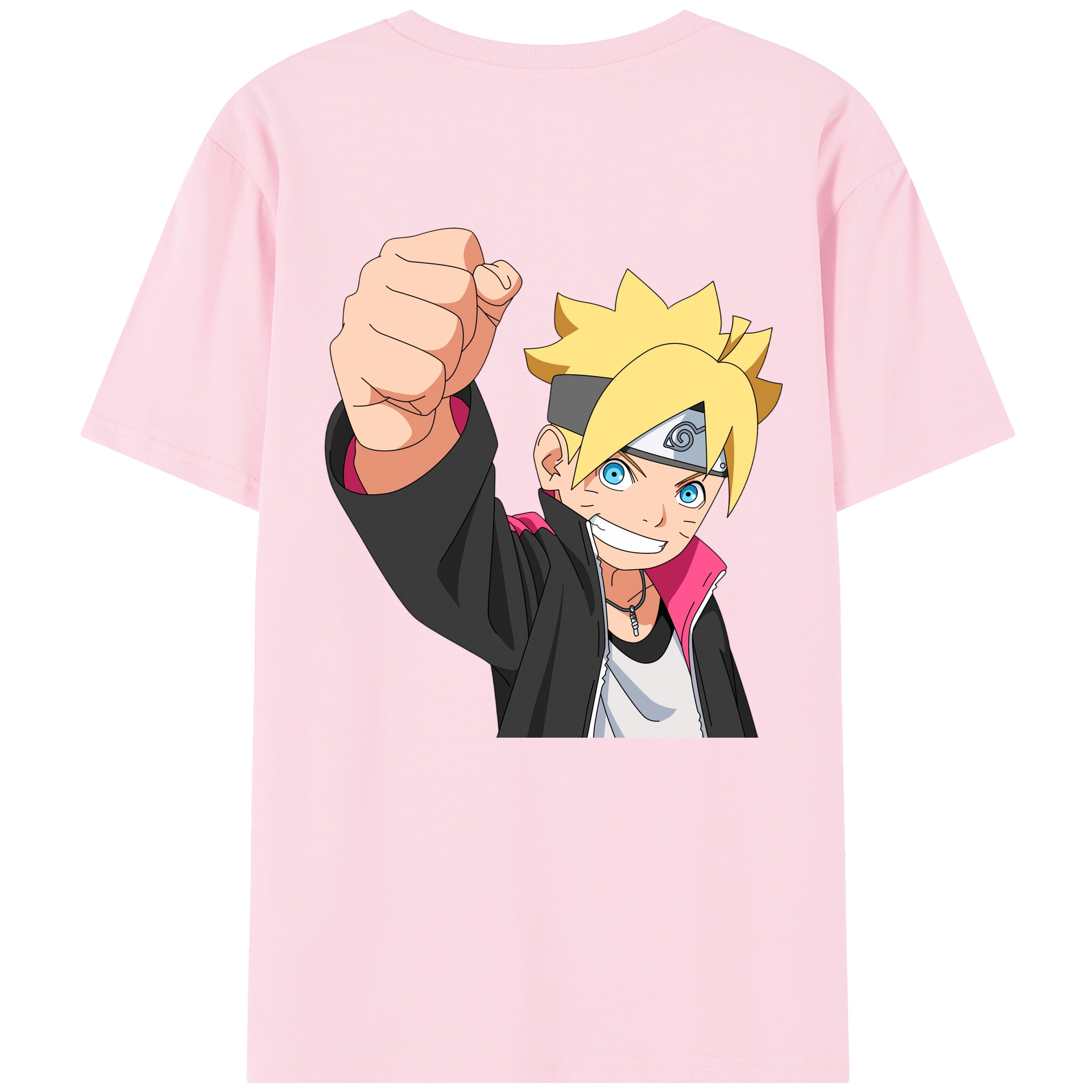 （画像用） NARUTO -ナルト- うずまき ボルト Uzumaki Boruto 綿100％半袖Tシャツ（背面プリント）