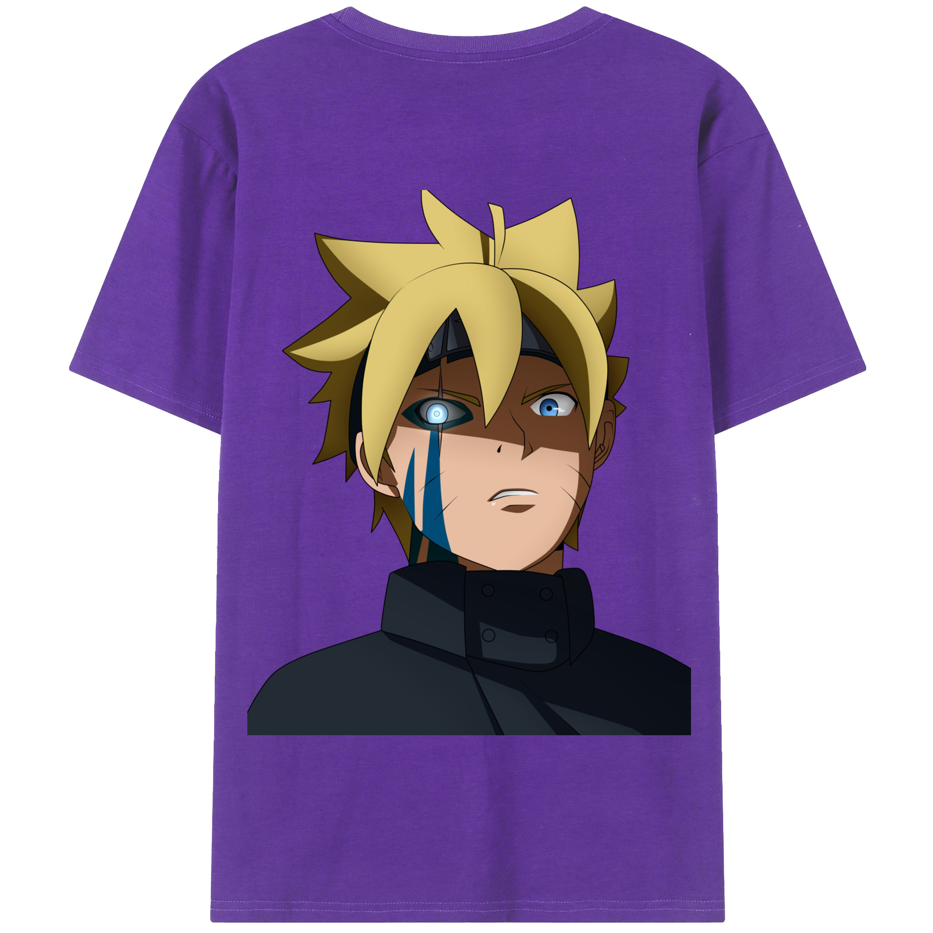 （画像用） NARUTO -ナルト- うずまき ボルト Uzumaki Boruto 綿100％半袖Tシャツ（背面プリント）