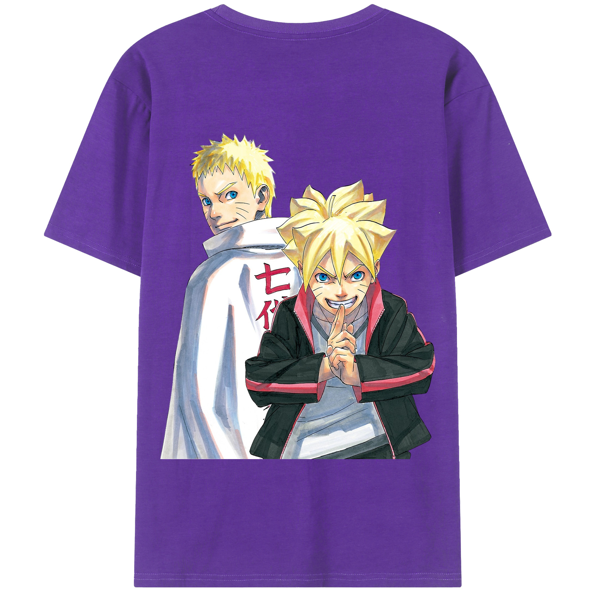 （画像用） NARUTO -ナルト- うずまき ボルト Uzumaki Boruto 綿100％半袖Tシャツ（背面プリント）