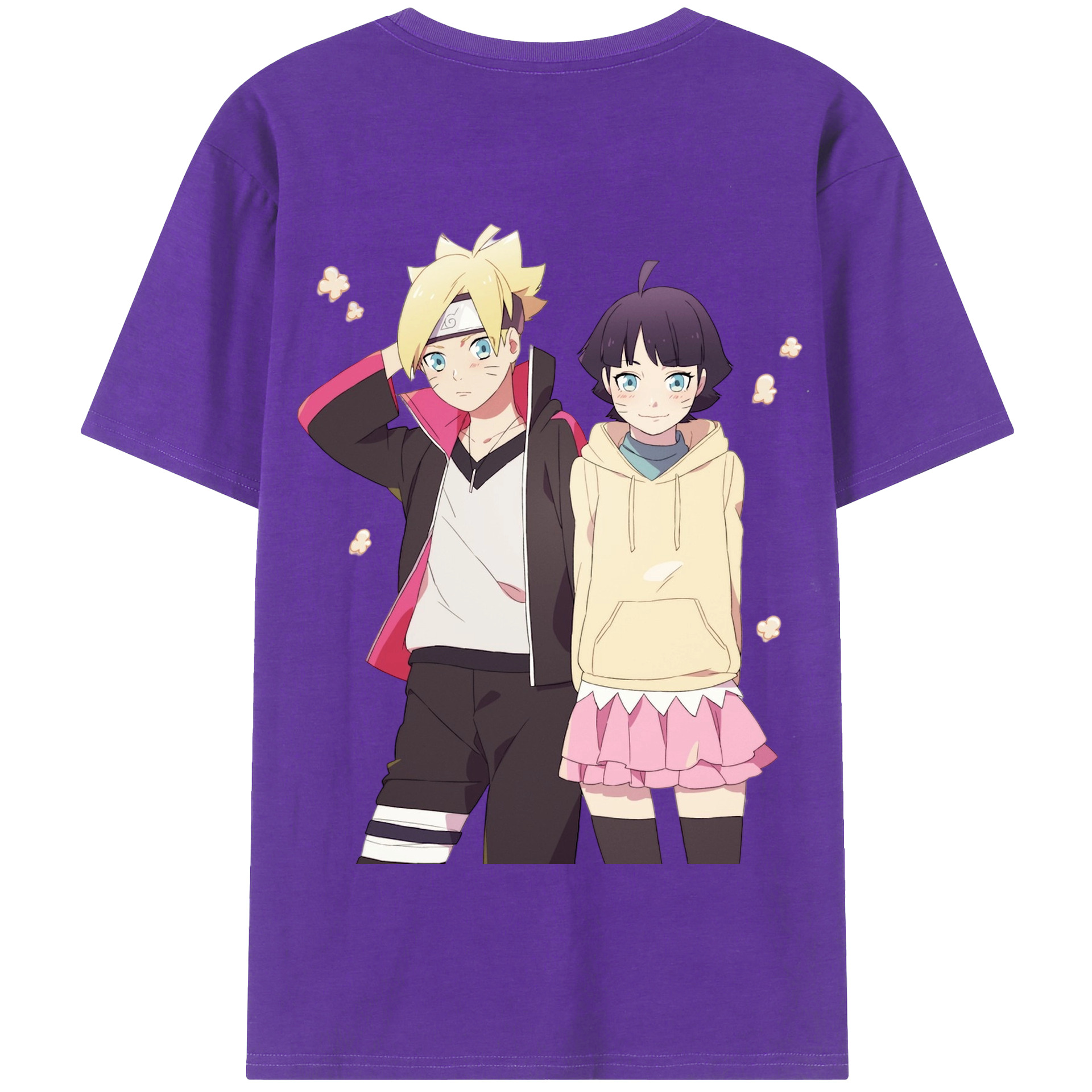 （画像用） NARUTO -ナルト- うずまき ボルト Uzumaki Boruto 綿100％半袖Tシャツ（背面プリント）