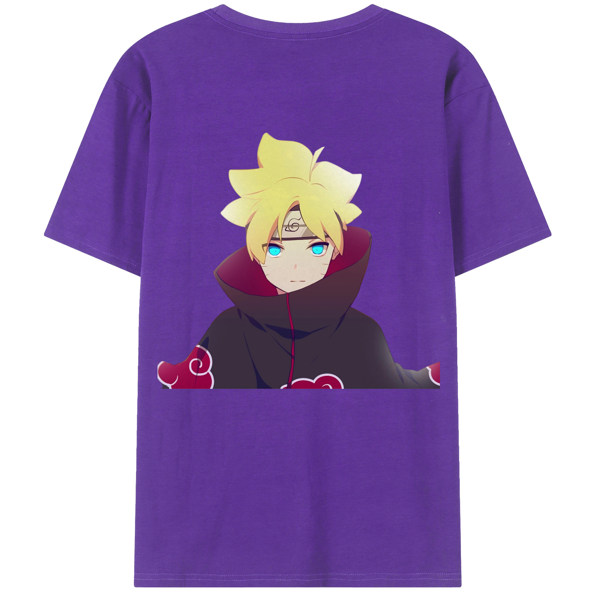 （画像用） NARUTO -ナルト- うずまき ボルト Uzumaki Boruto 綿100％半袖Tシャツ（背面プリント）