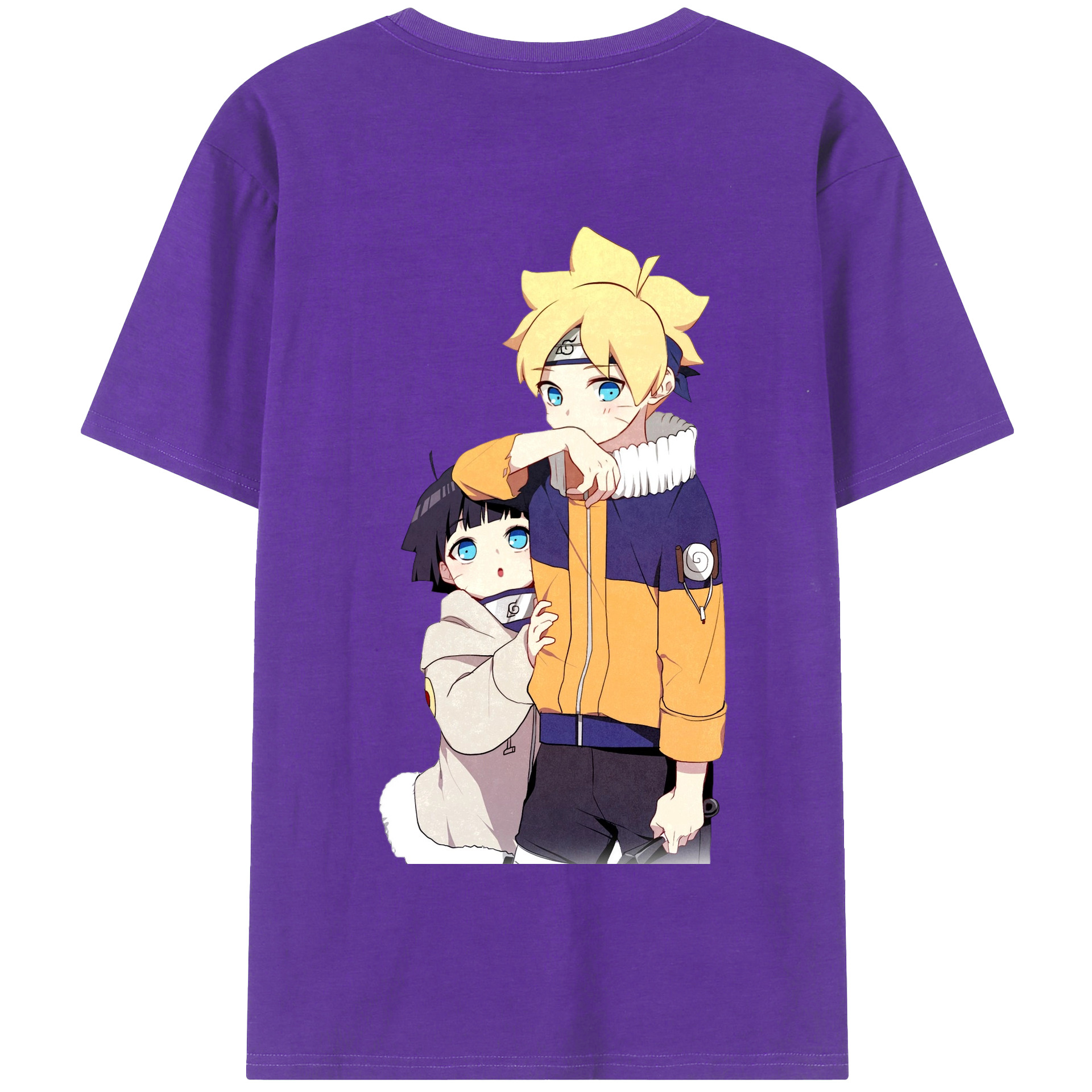 （画像用） NARUTO -ナルト- うずまき ボルト Uzumaki Boruto 綿100％半袖Tシャツ（背面プリント）