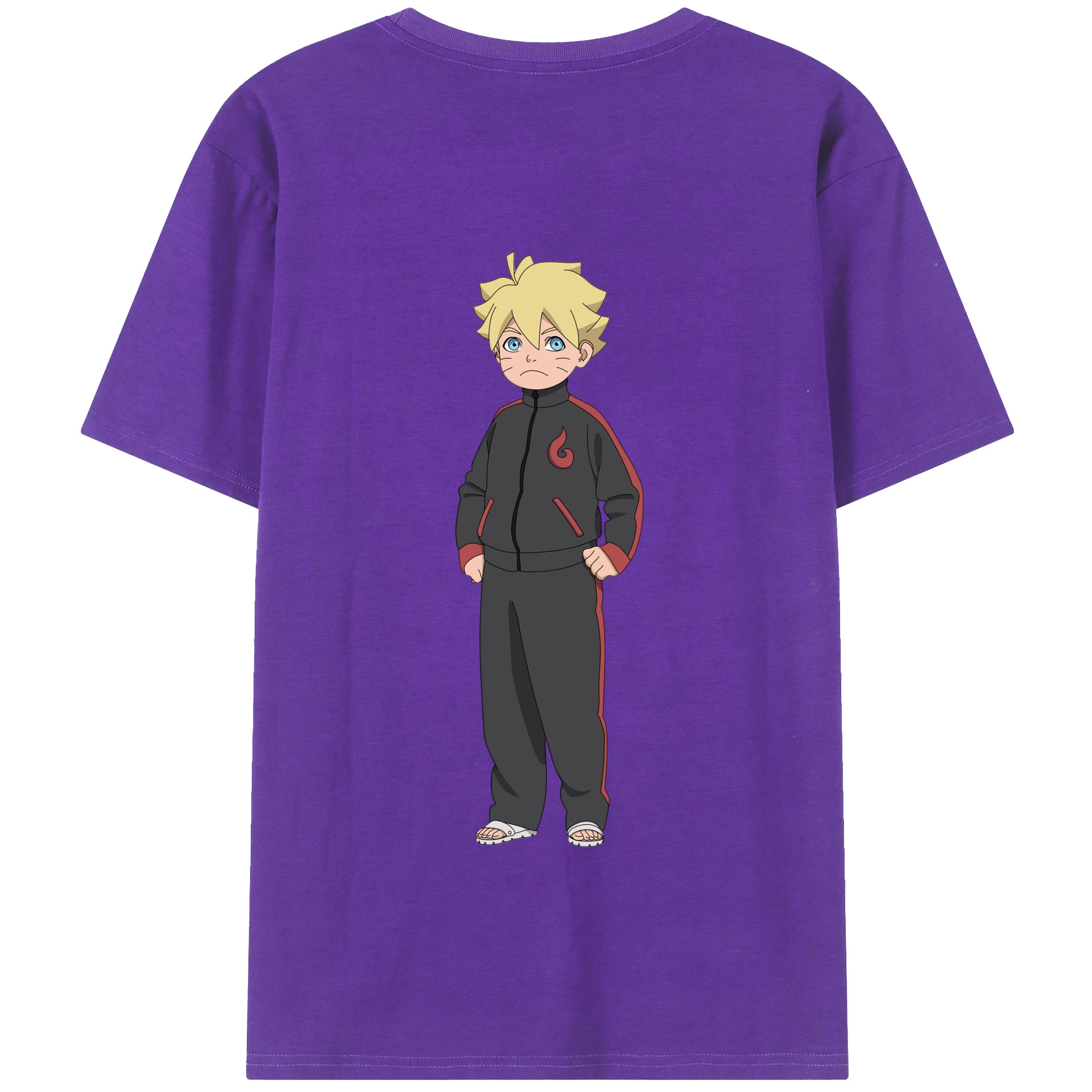 （画像用） NARUTO -ナルト- うずまき ボルト Uzumaki Boruto 綿100％半袖Tシャツ（背面プリント）