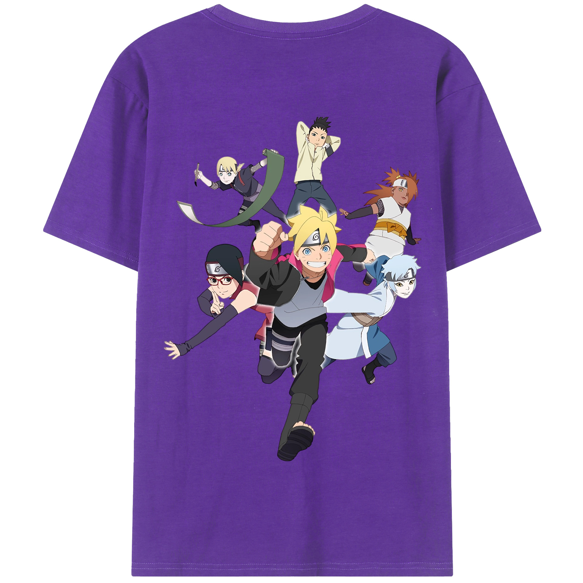 （画像用） NARUTO -ナルト- うずまき ボルト Uzumaki Boruto 綿100％半袖Tシャツ（背面プリント）