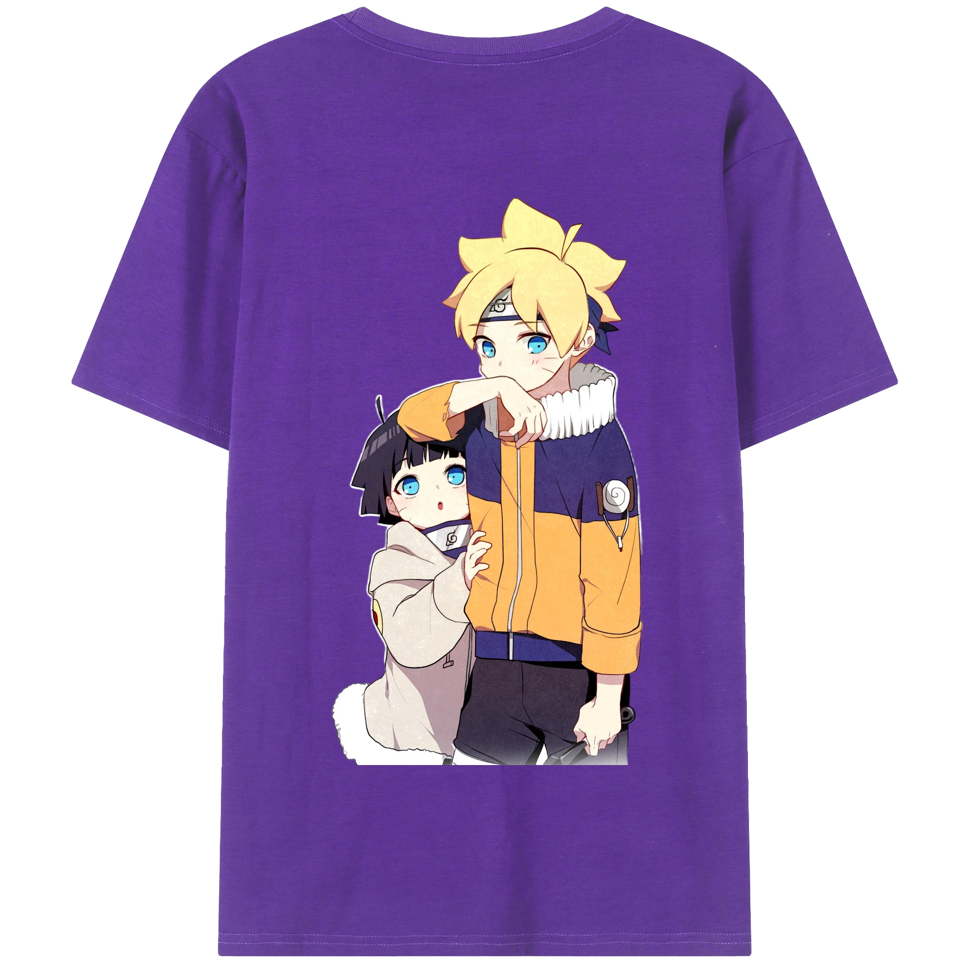 （画像用） NARUTO -ナルト- うずまき ボルト Uzumaki Boruto 綿100％半袖Tシャツ（背面プリント）