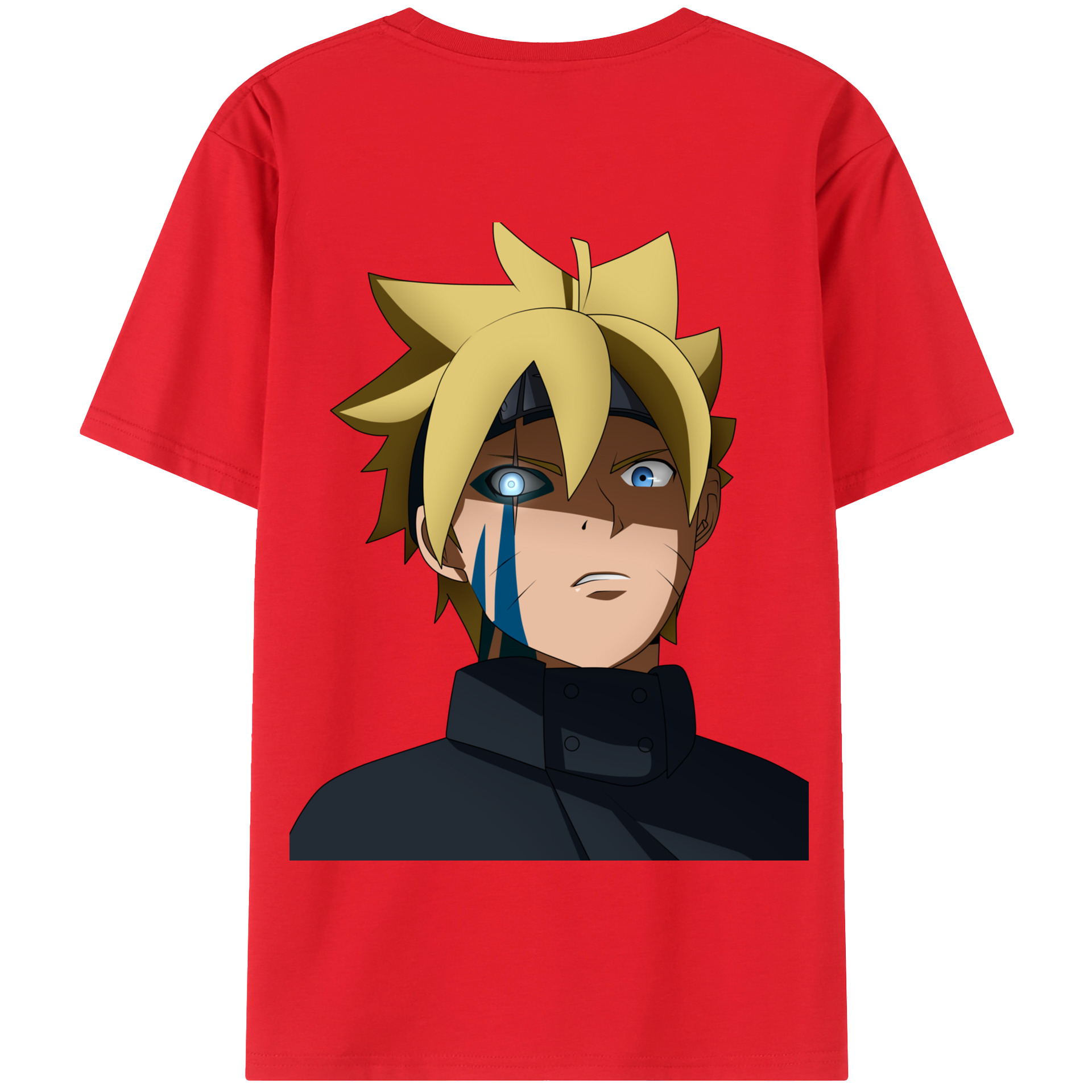 （画像用） NARUTO -ナルト- うずまき ボルト Uzumaki Boruto 綿100％半袖Tシャツ（背面プリント）