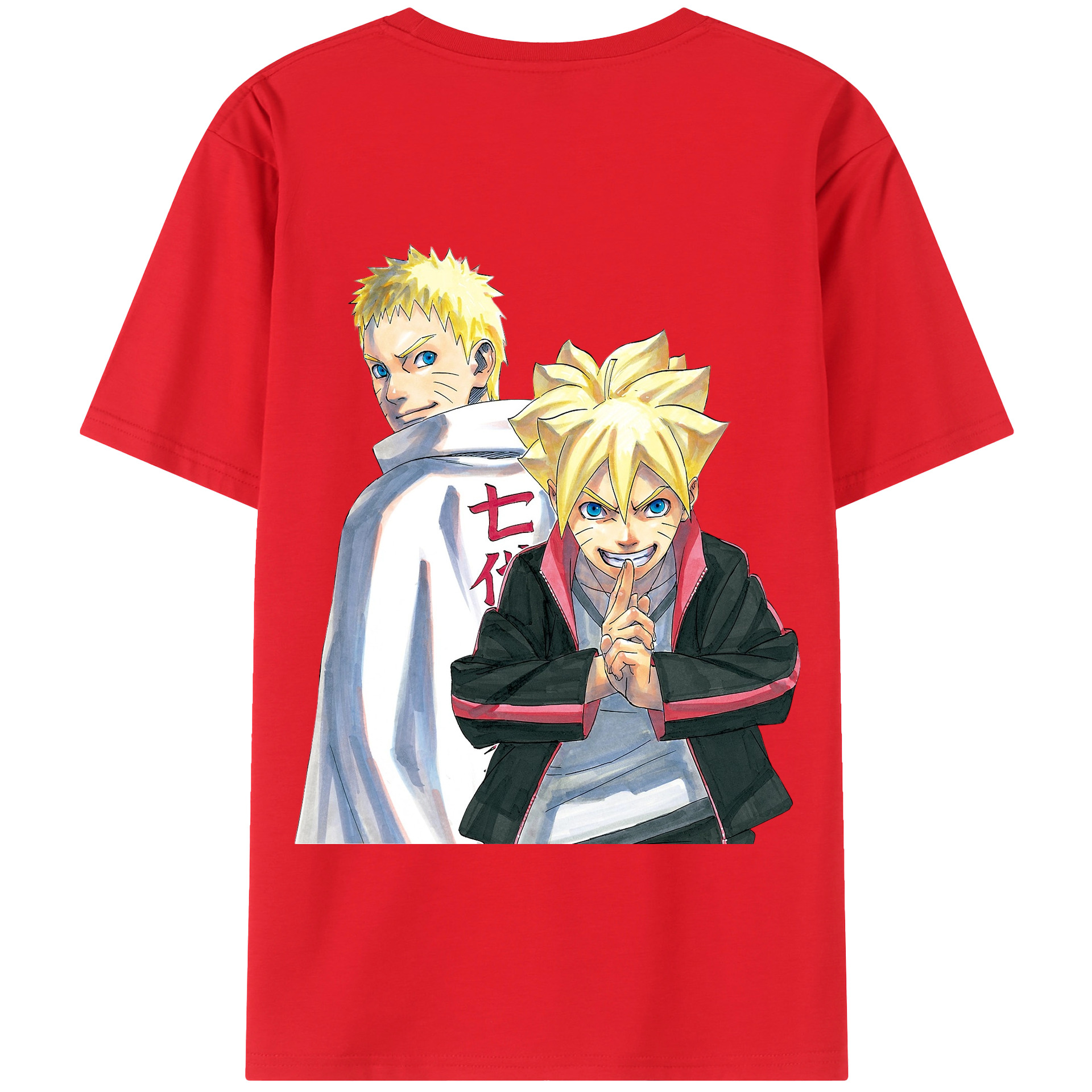 （画像用） NARUTO -ナルト- うずまき ボルト Uzumaki Boruto 綿100％半袖Tシャツ（背面プリント）