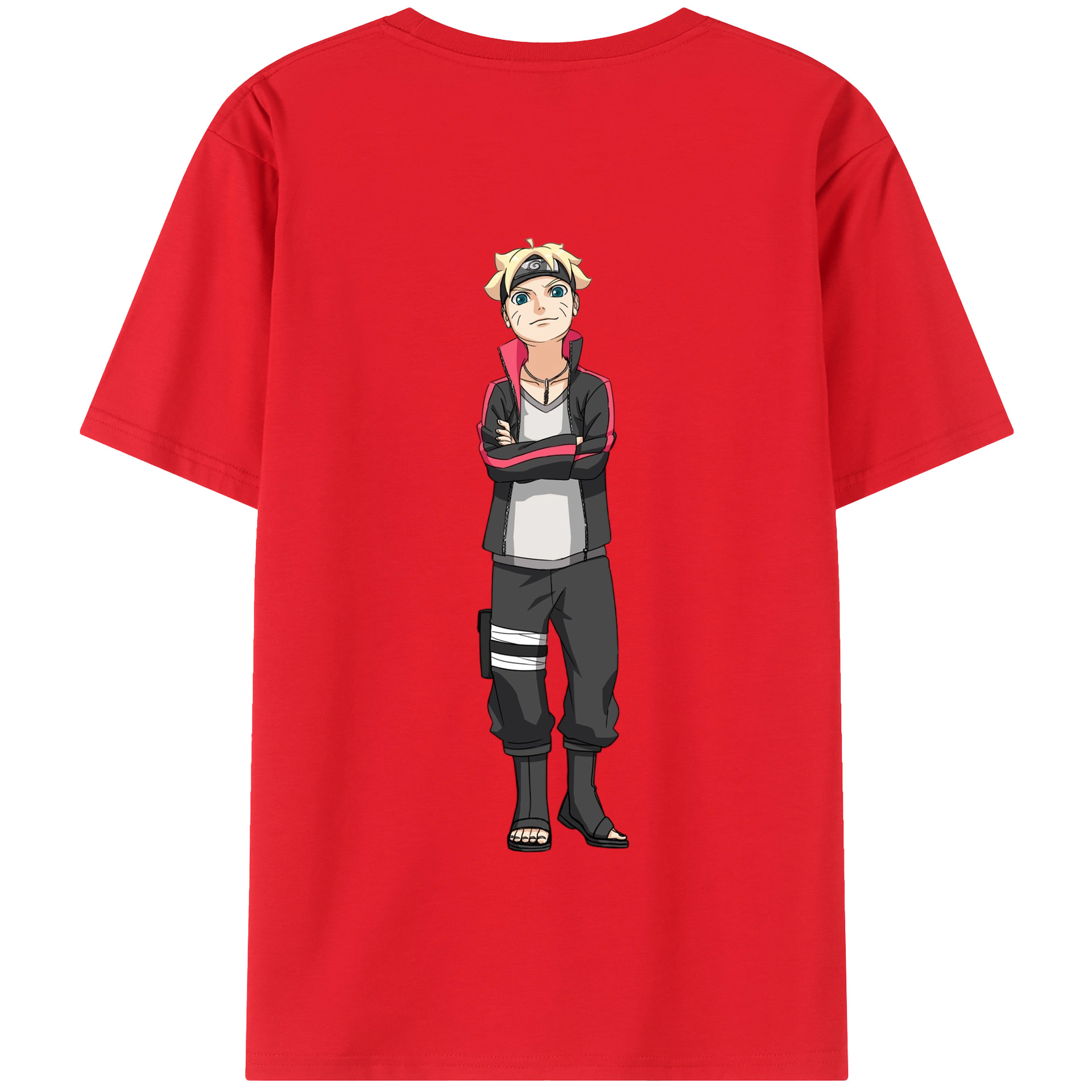 （画像用） NARUTO -ナルト- うずまき ボルト Uzumaki Boruto 綿100％半袖Tシャツ（背面プリント）