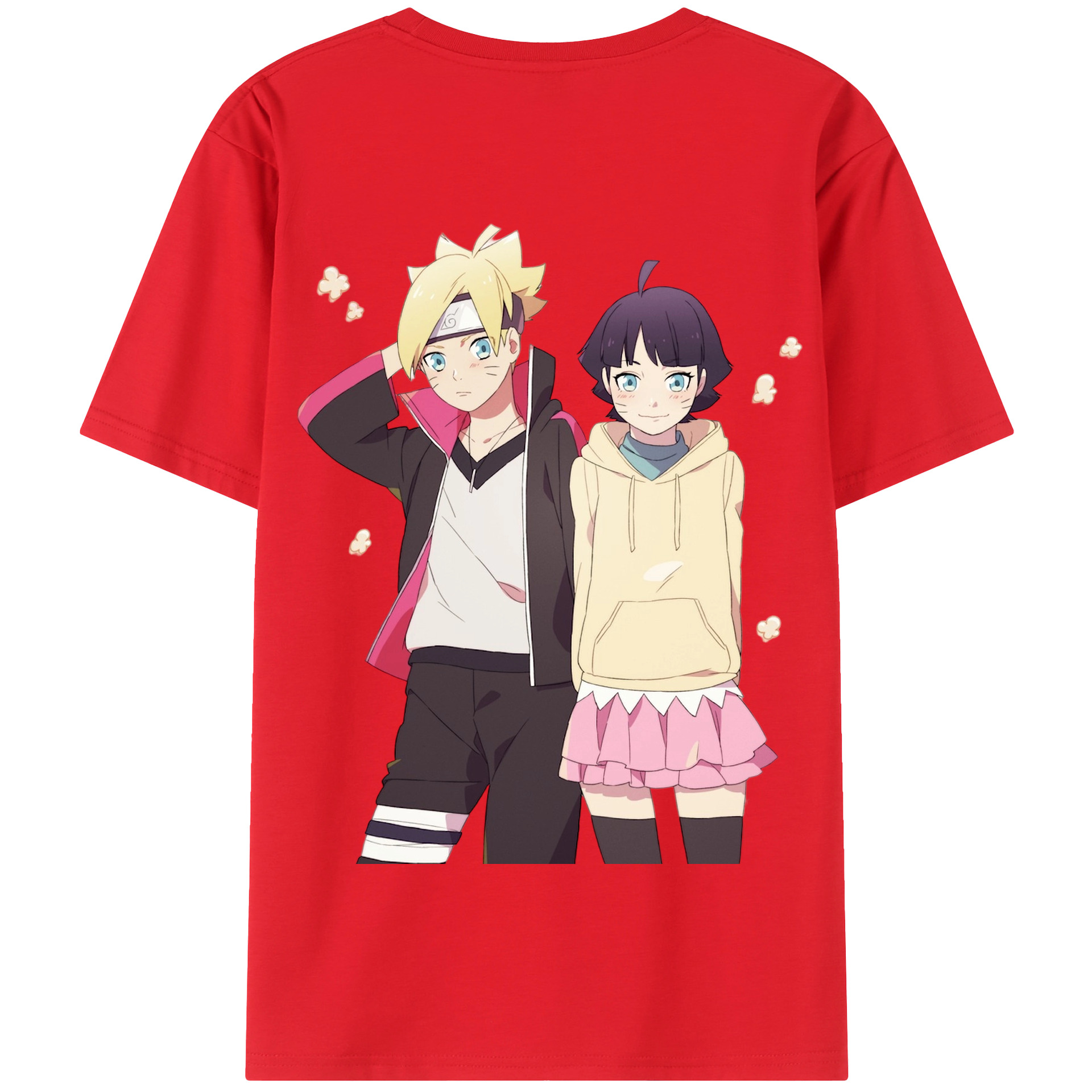 （画像用） NARUTO -ナルト- うずまき ボルト Uzumaki Boruto 綿100％半袖Tシャツ（背面プリント）