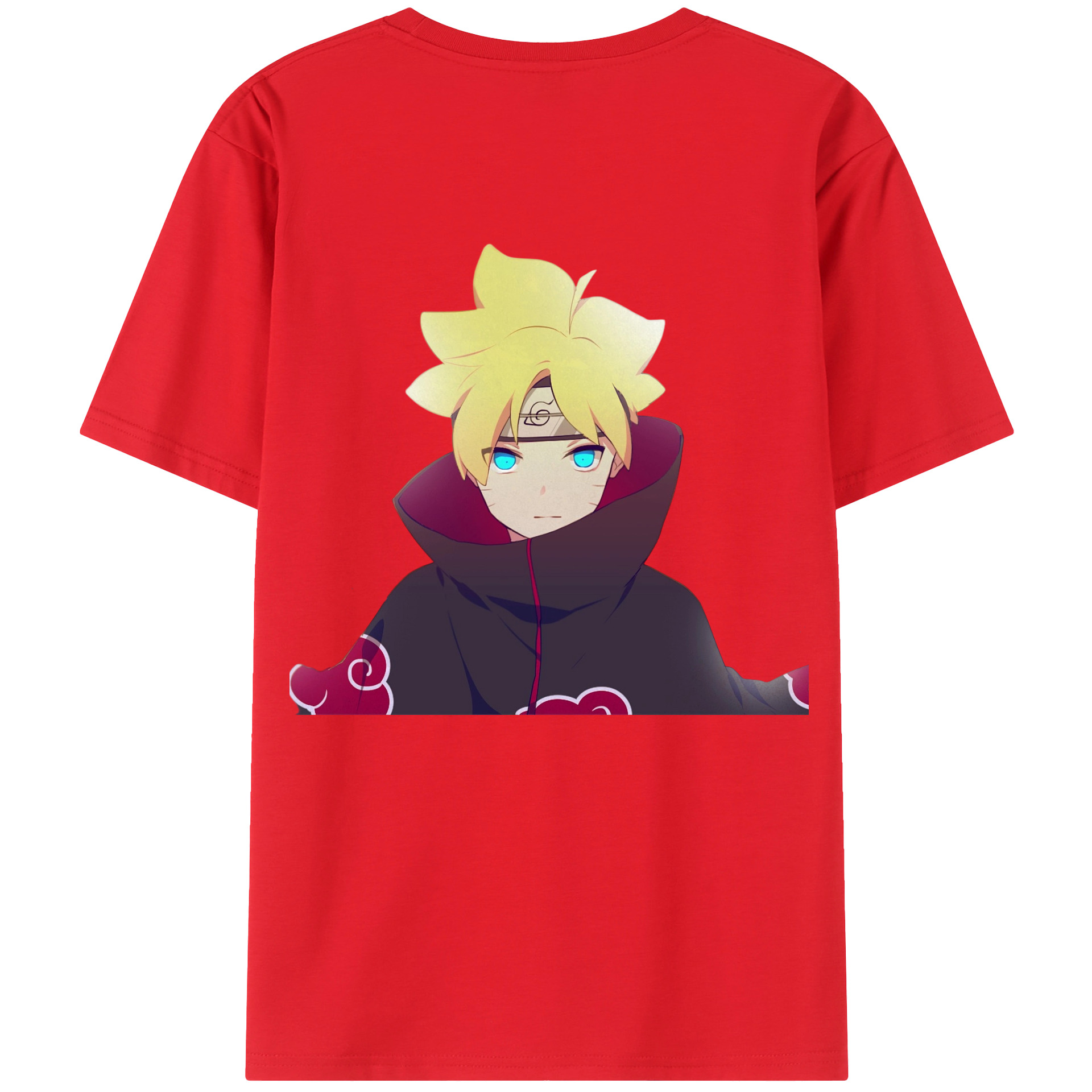 （画像用） NARUTO -ナルト- うずまき ボルト Uzumaki Boruto 綿100％半袖Tシャツ（背面プリント）