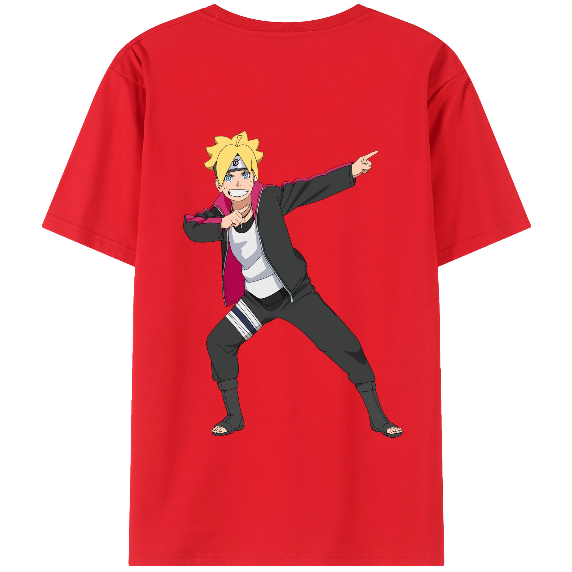 （画像用） NARUTO -ナルト- うずまき ボルト Uzumaki Boruto 綿100％半袖Tシャツ（背面プリント）