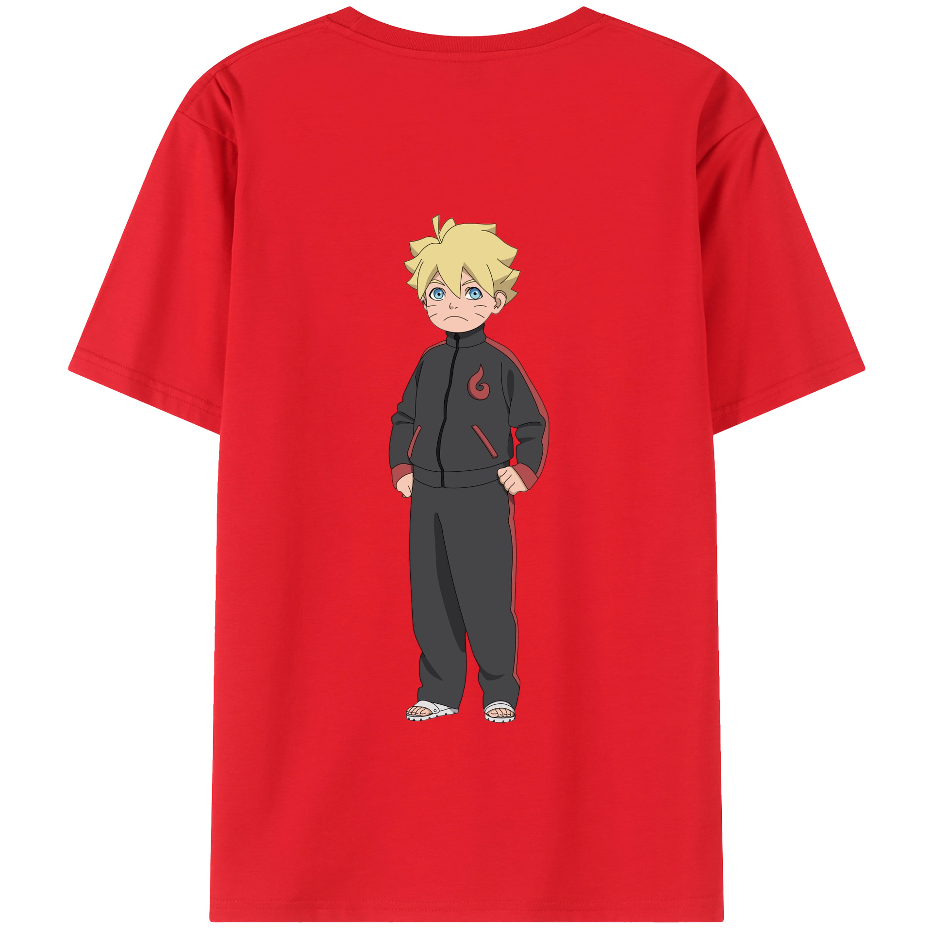 （画像用） NARUTO -ナルト- うずまき ボルト Uzumaki Boruto 綿100％半袖Tシャツ（背面プリント）