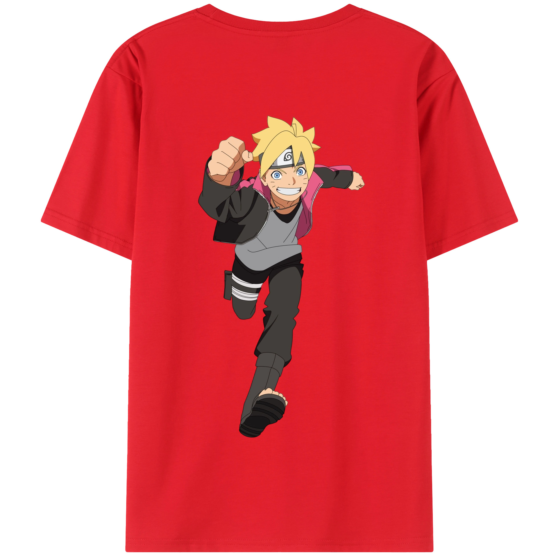 （画像用） NARUTO -ナルト- うずまき ボルト Uzumaki Boruto 綿100％半袖Tシャツ（背面プリント）