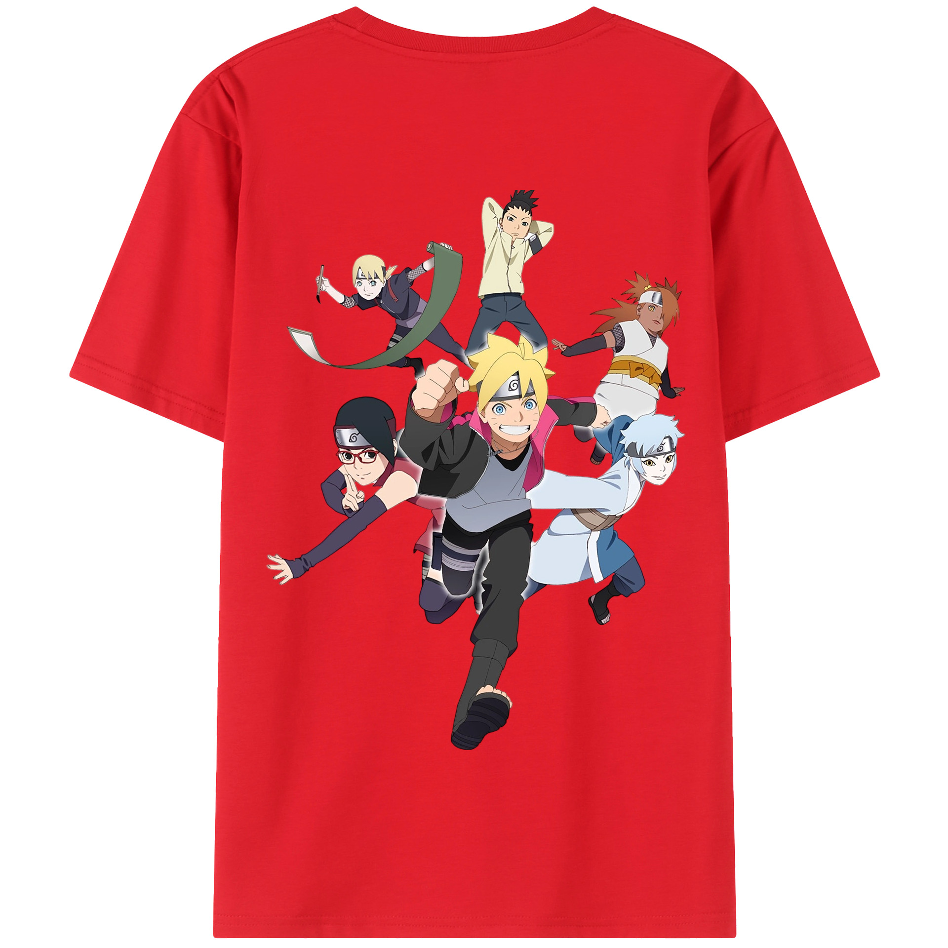 （画像用） NARUTO -ナルト- うずまき ボルト Uzumaki Boruto 綿100％半袖Tシャツ（背面プリント）