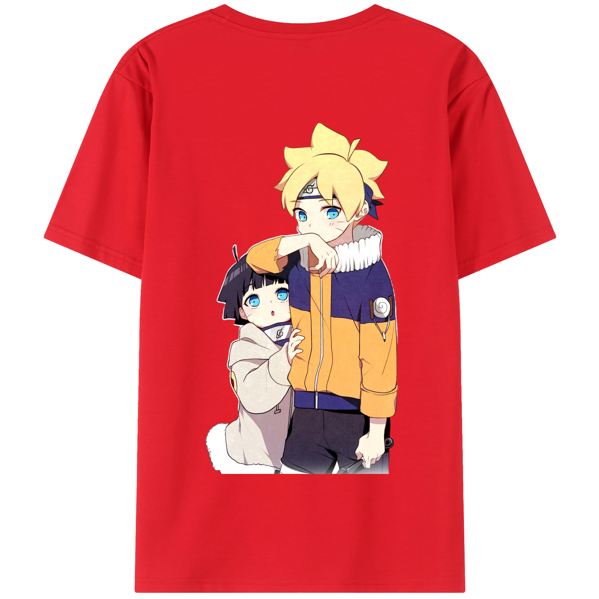 （画像用） NARUTO -ナルト- うずまき ボルト Uzumaki Boruto 綿100％半袖Tシャツ（背面プリント）