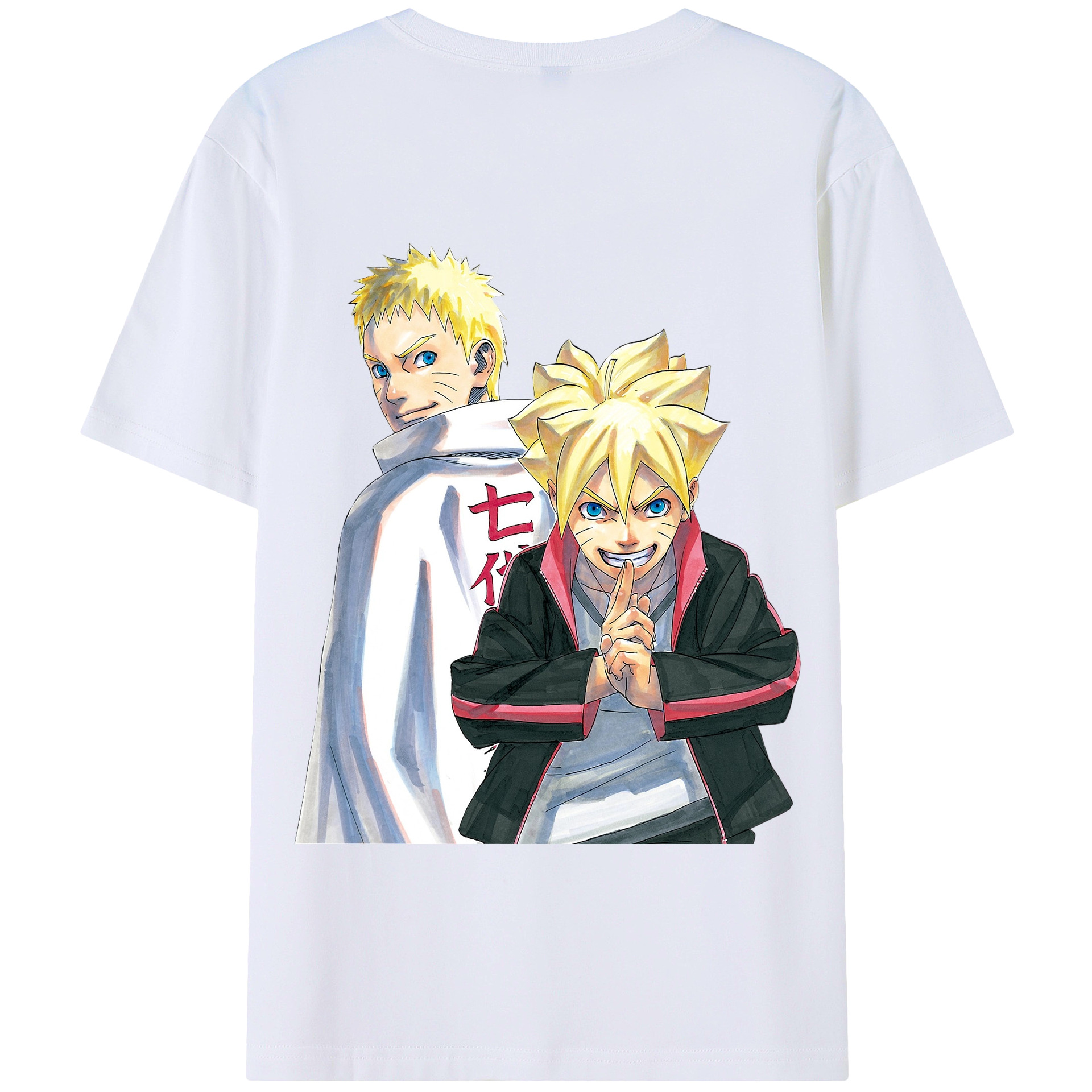 （画像用） NARUTO -ナルト- うずまき ボルト Uzumaki Boruto 綿100％半袖Tシャツ（背面プリント）