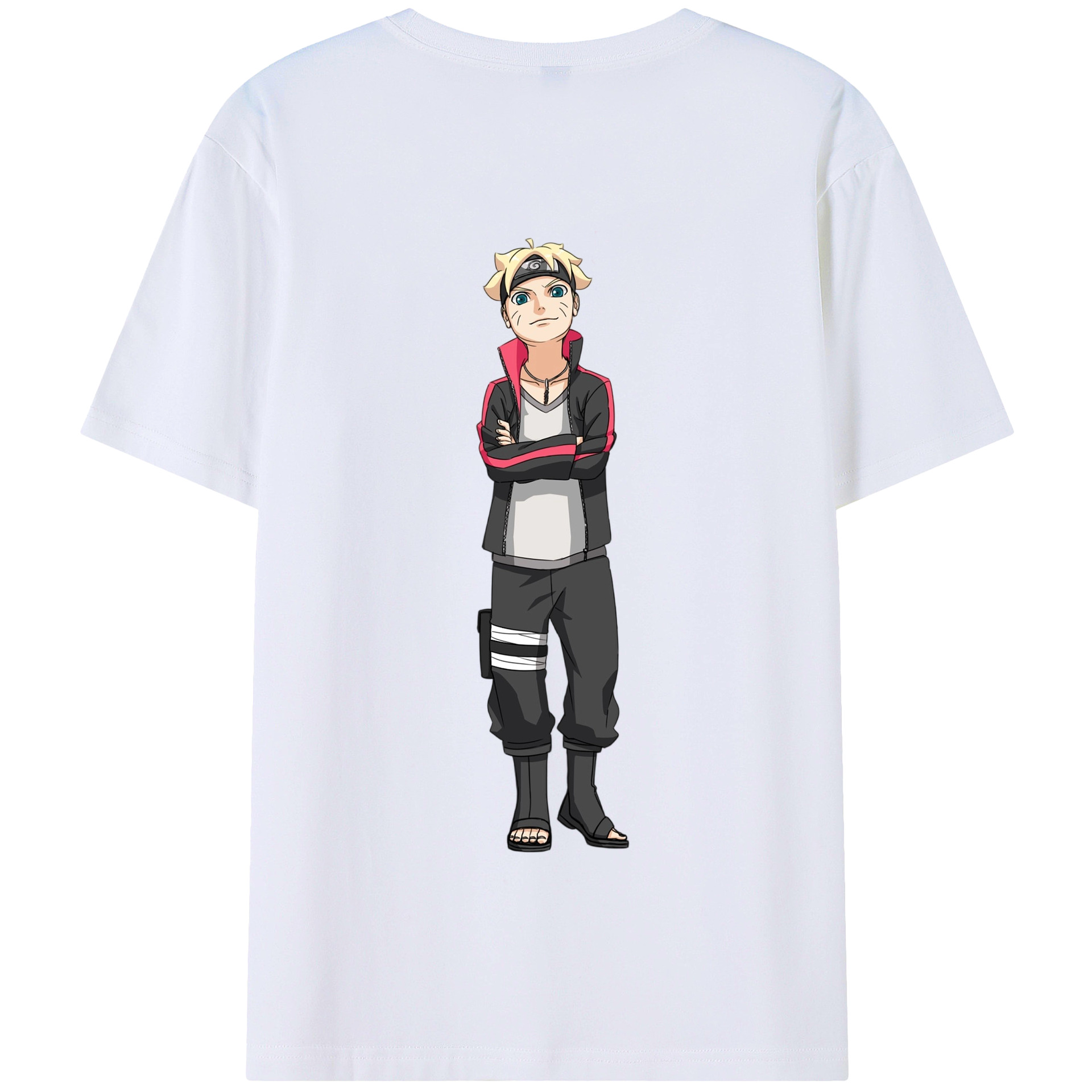 （画像用） NARUTO -ナルト- うずまき ボルト Uzumaki Boruto 綿100％半袖Tシャツ（背面プリント）