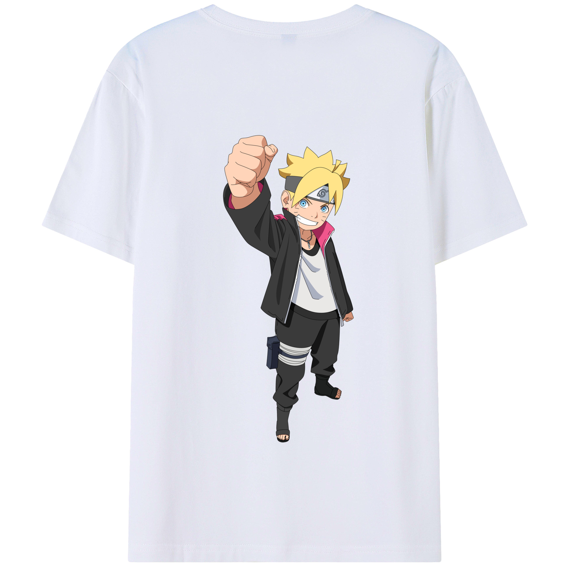 （画像用） NARUTO -ナルト- うずまき ボルト Uzumaki Boruto 綿100％半袖Tシャツ（背面プリント）