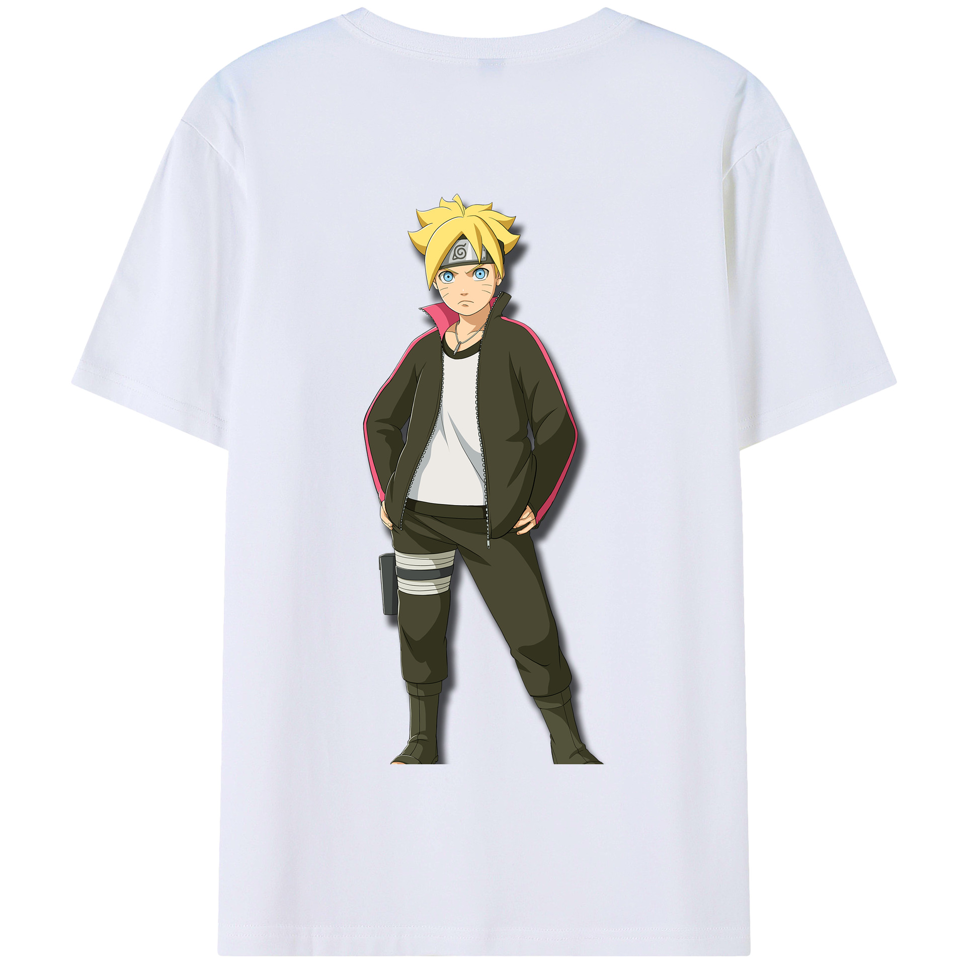 （画像用） NARUTO -ナルト- うずまき ボルト Uzumaki Boruto 綿100％半袖Tシャツ（背面プリント）