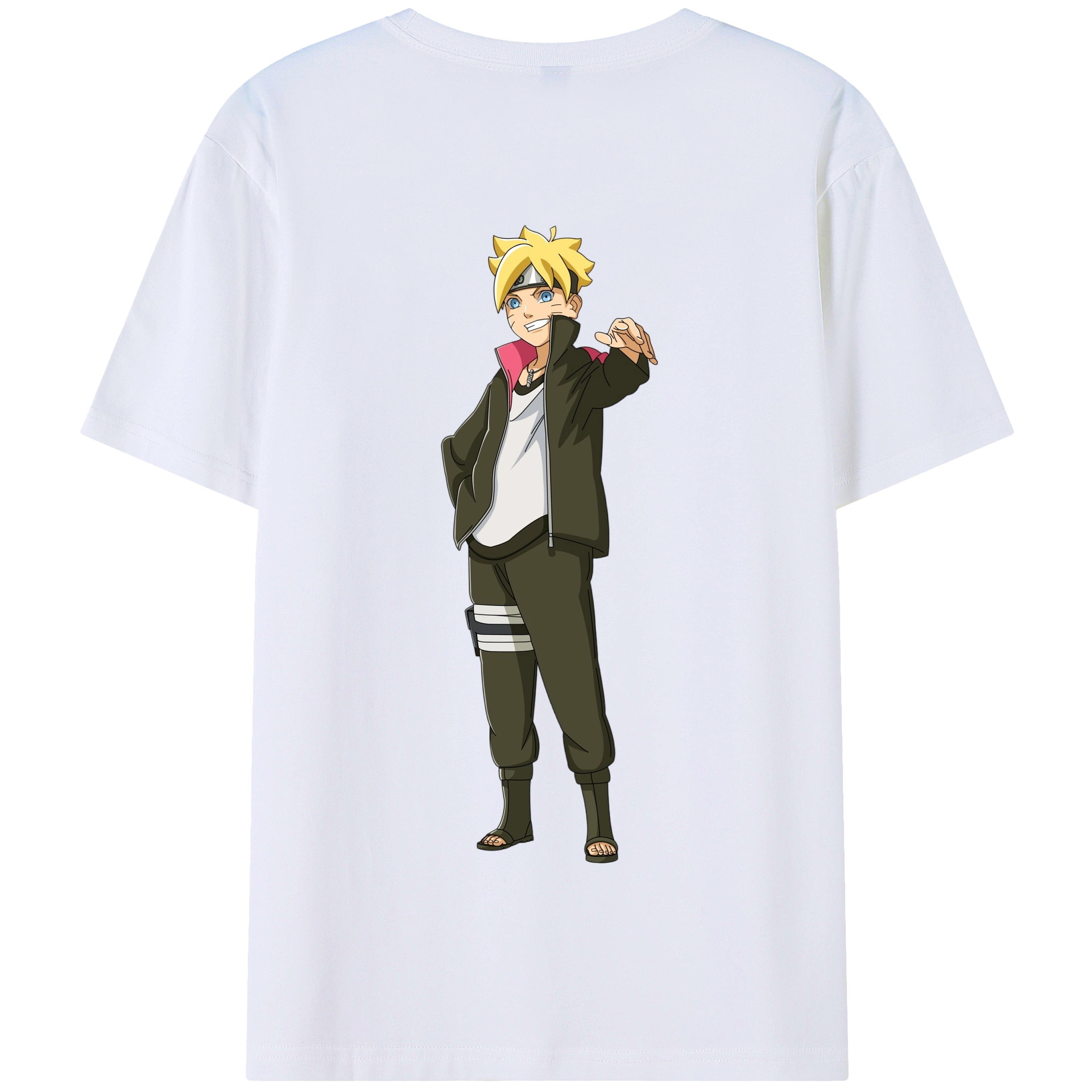 （画像用） NARUTO -ナルト- うずまき ボルト Uzumaki Boruto 綿100％半袖Tシャツ（背面プリント）
