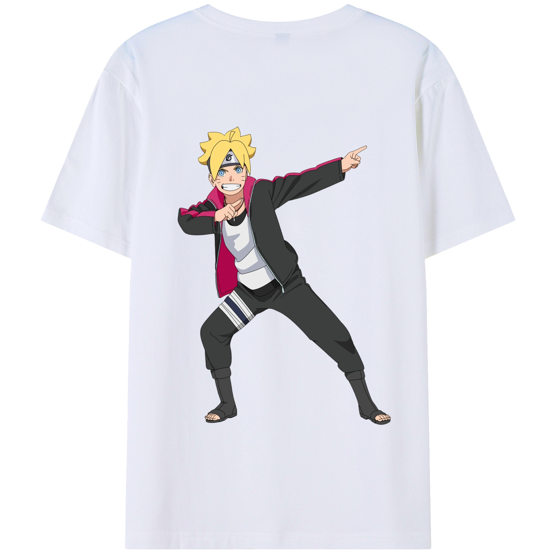 （画像用） NARUTO -ナルト- うずまき ボルト Uzumaki Boruto 綿100％半袖Tシャツ（背面プリント）
