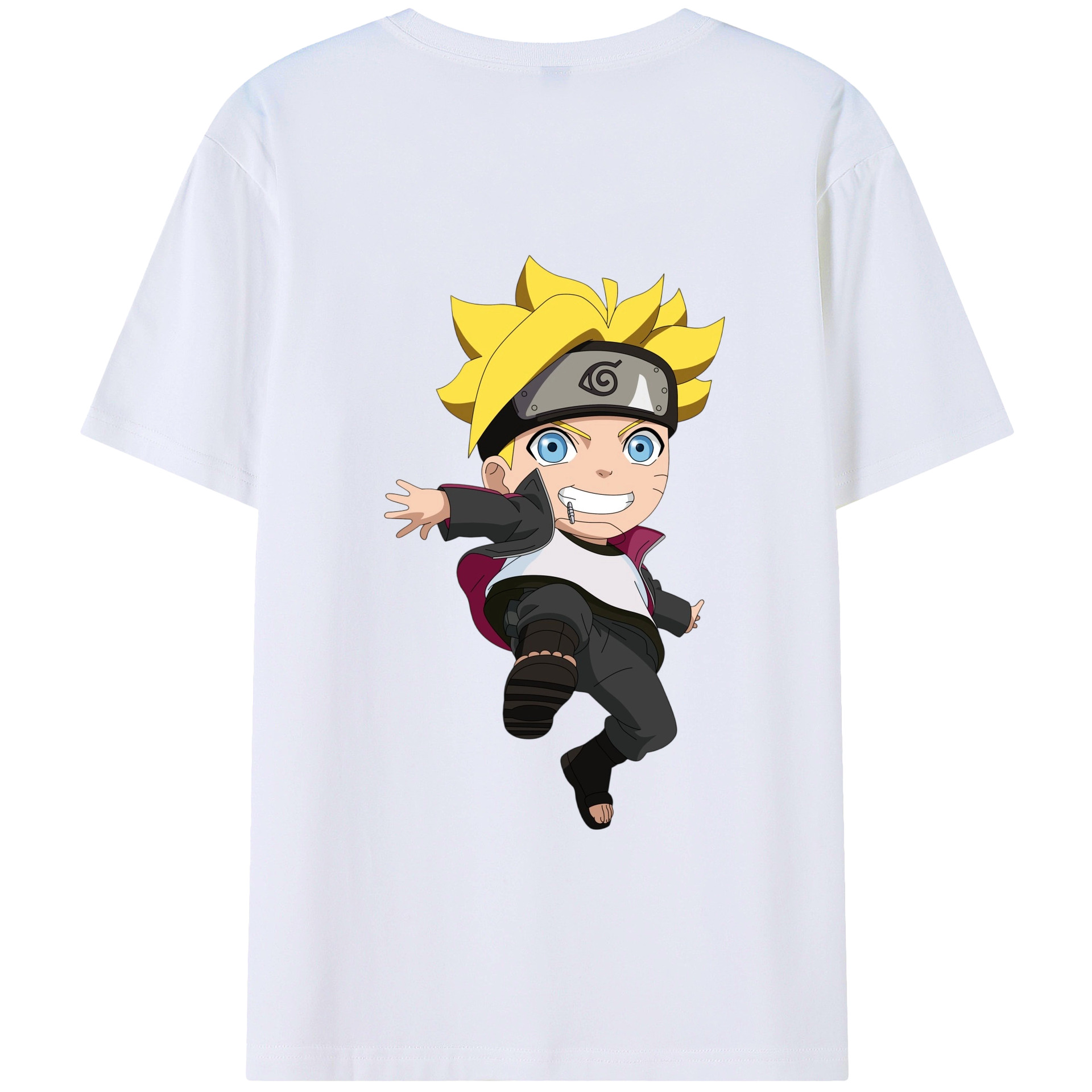 （画像用） NARUTO -ナルト- うずまき ボルト Uzumaki Boruto 綿100％半袖Tシャツ（背面プリント）
