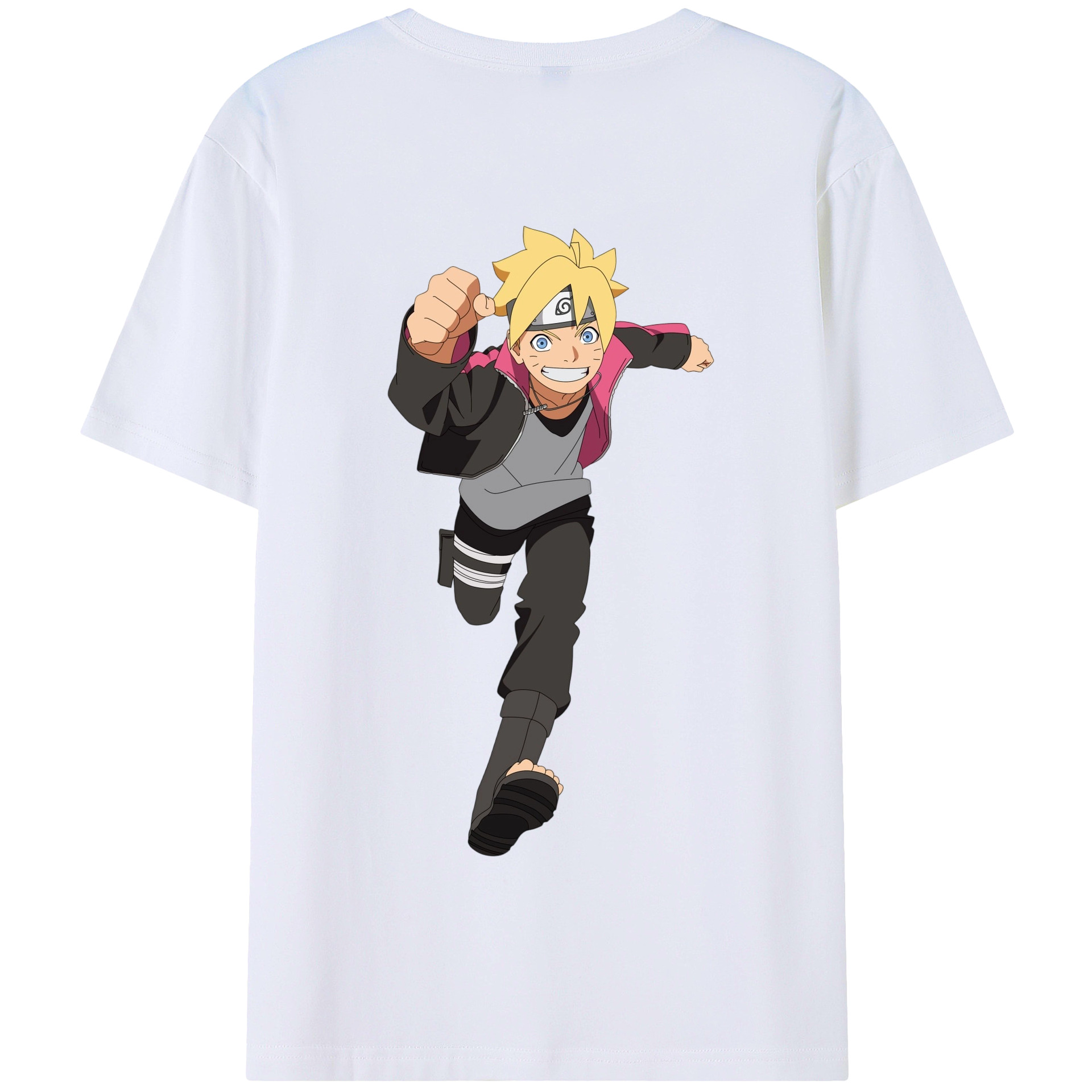 （画像用） NARUTO -ナルト- うずまき ボルト Uzumaki Boruto 綿100％半袖Tシャツ（背面プリント）