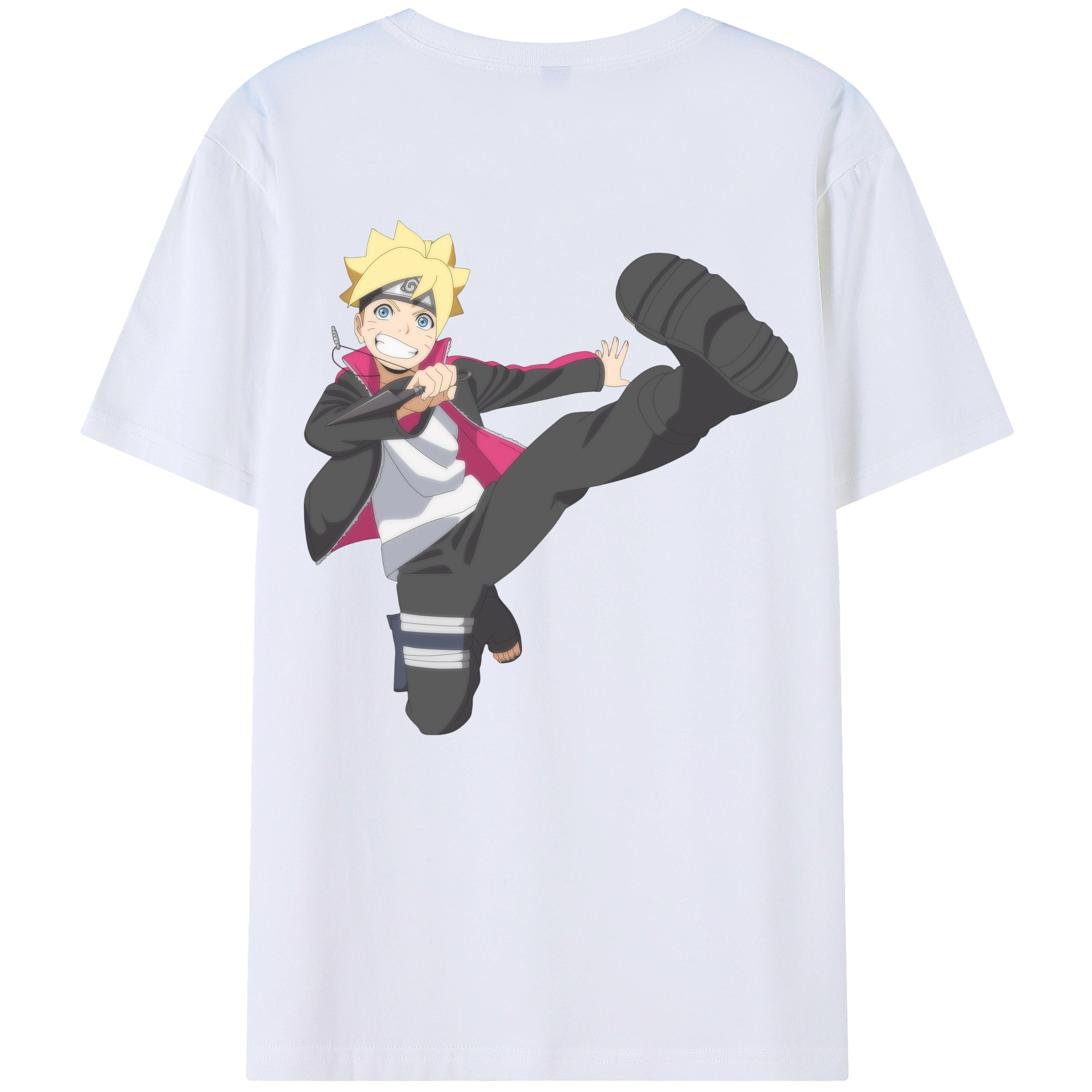 （画像用） NARUTO -ナルト- うずまき ボルト Uzumaki Boruto 綿100％半袖Tシャツ（背面プリント）