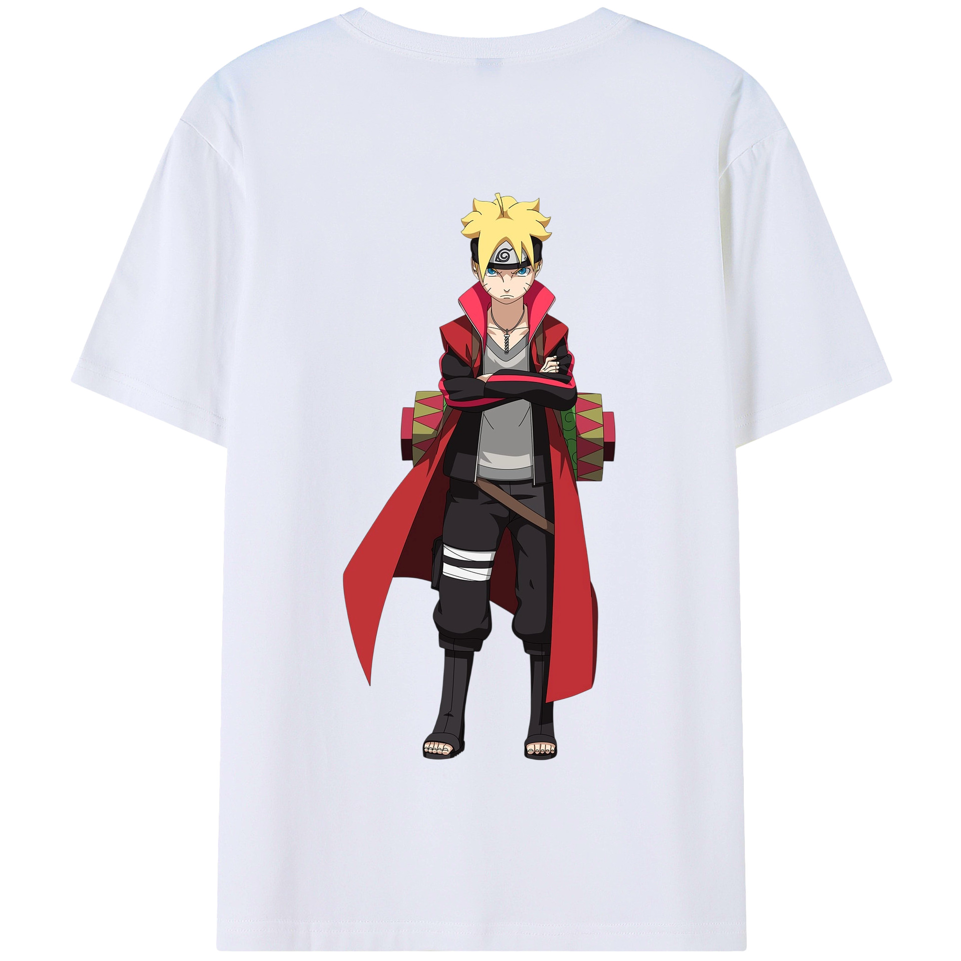 （画像用） NARUTO -ナルト- うずまき ボルト Uzumaki Boruto 綿100％半袖Tシャツ（背面プリント）