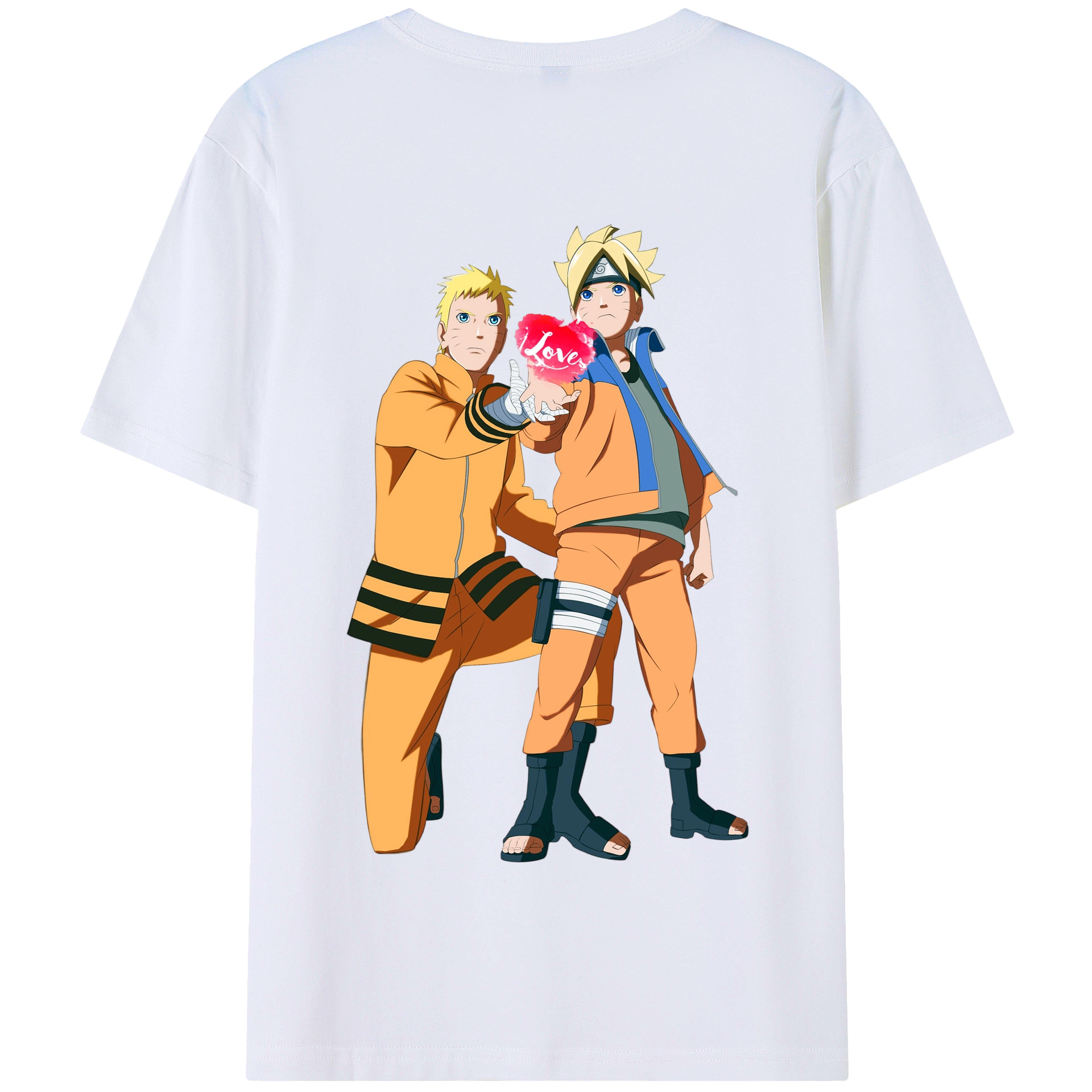 （画像用） NARUTO -ナルト- うずまき ボルト Uzumaki Boruto 綿100％半袖Tシャツ（背面プリント）