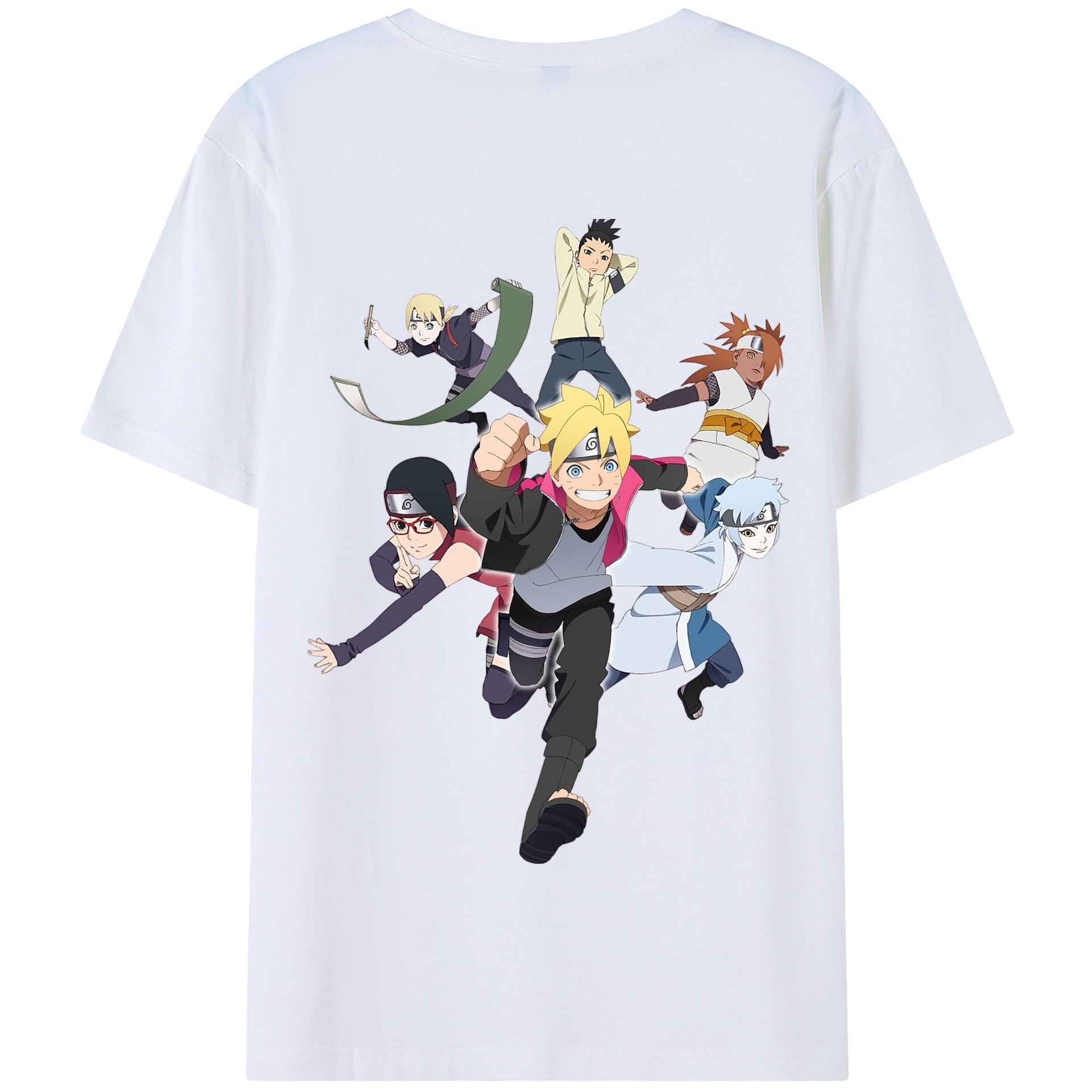 （画像用） NARUTO -ナルト- うずまき ボルト Uzumaki Boruto 綿100％半袖Tシャツ（背面プリント）