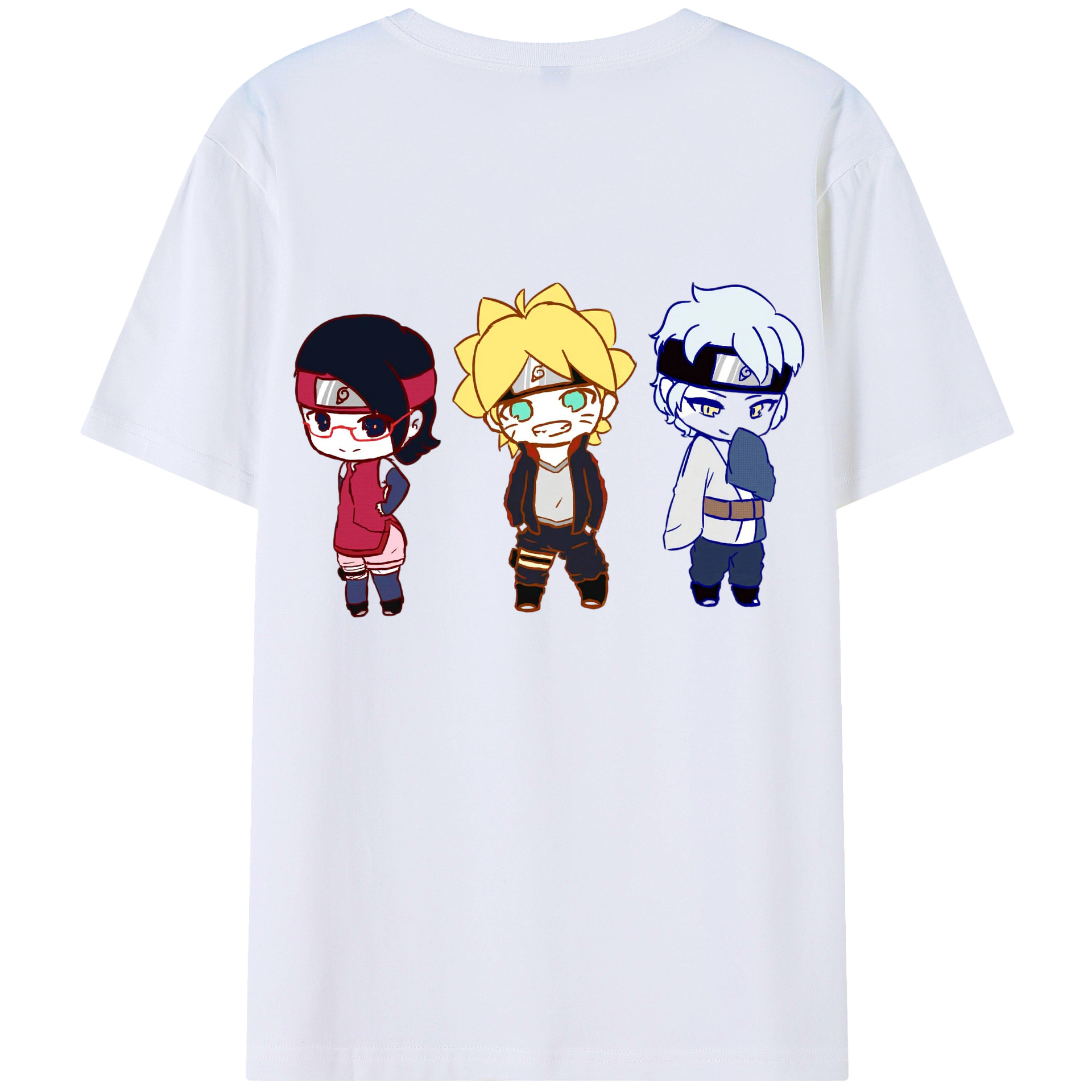 （画像用） NARUTO -ナルト- うずまき ボルト Uzumaki Boruto 綿100％半袖Tシャツ（背面プリント）