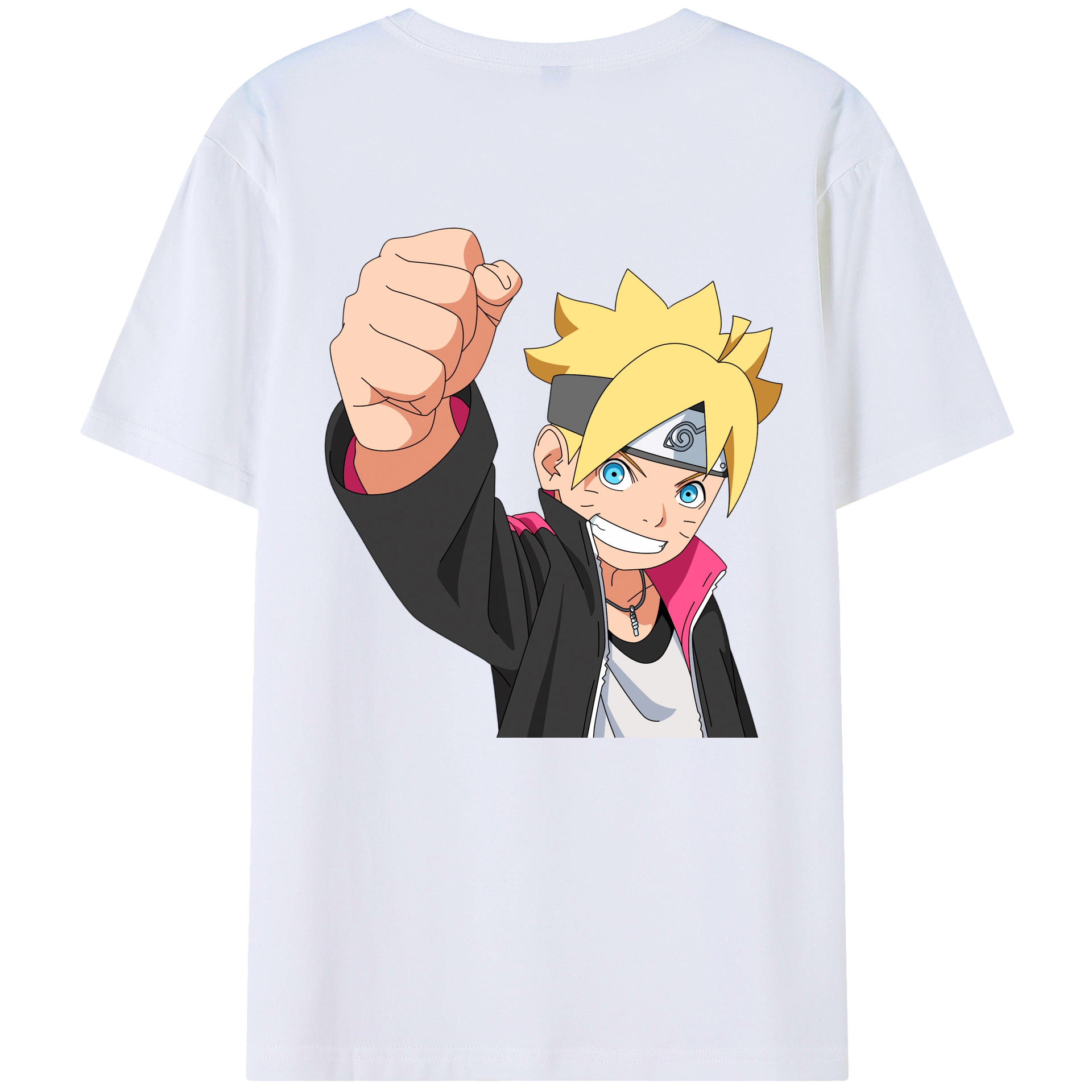 （画像用） NARUTO -ナルト- うずまき ボルト Uzumaki Boruto 綿100％半袖Tシャツ（背面プリント）