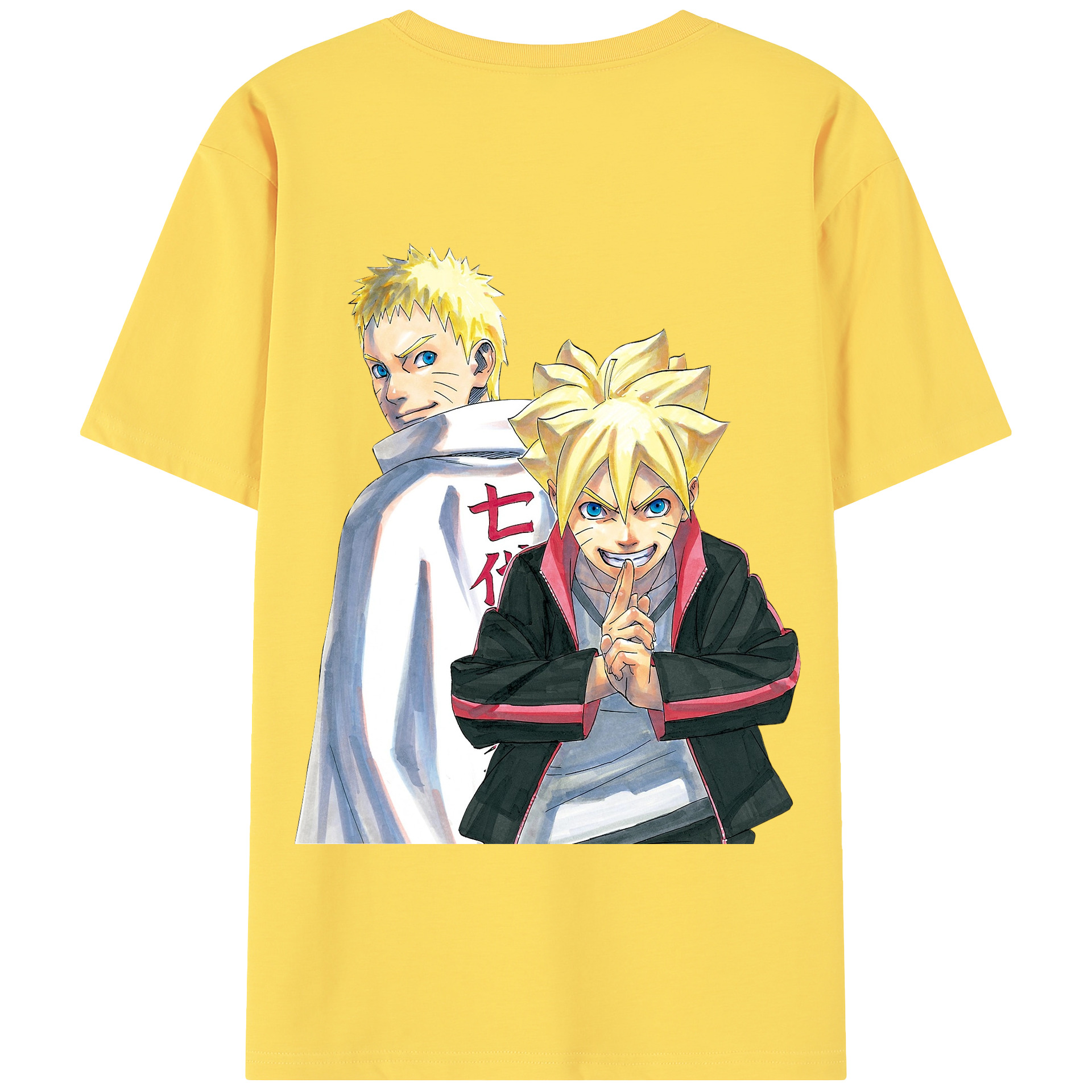 （画像用） NARUTO -ナルト- うずまき ボルト Uzumaki Boruto 綿100％半袖Tシャツ（背面プリント）