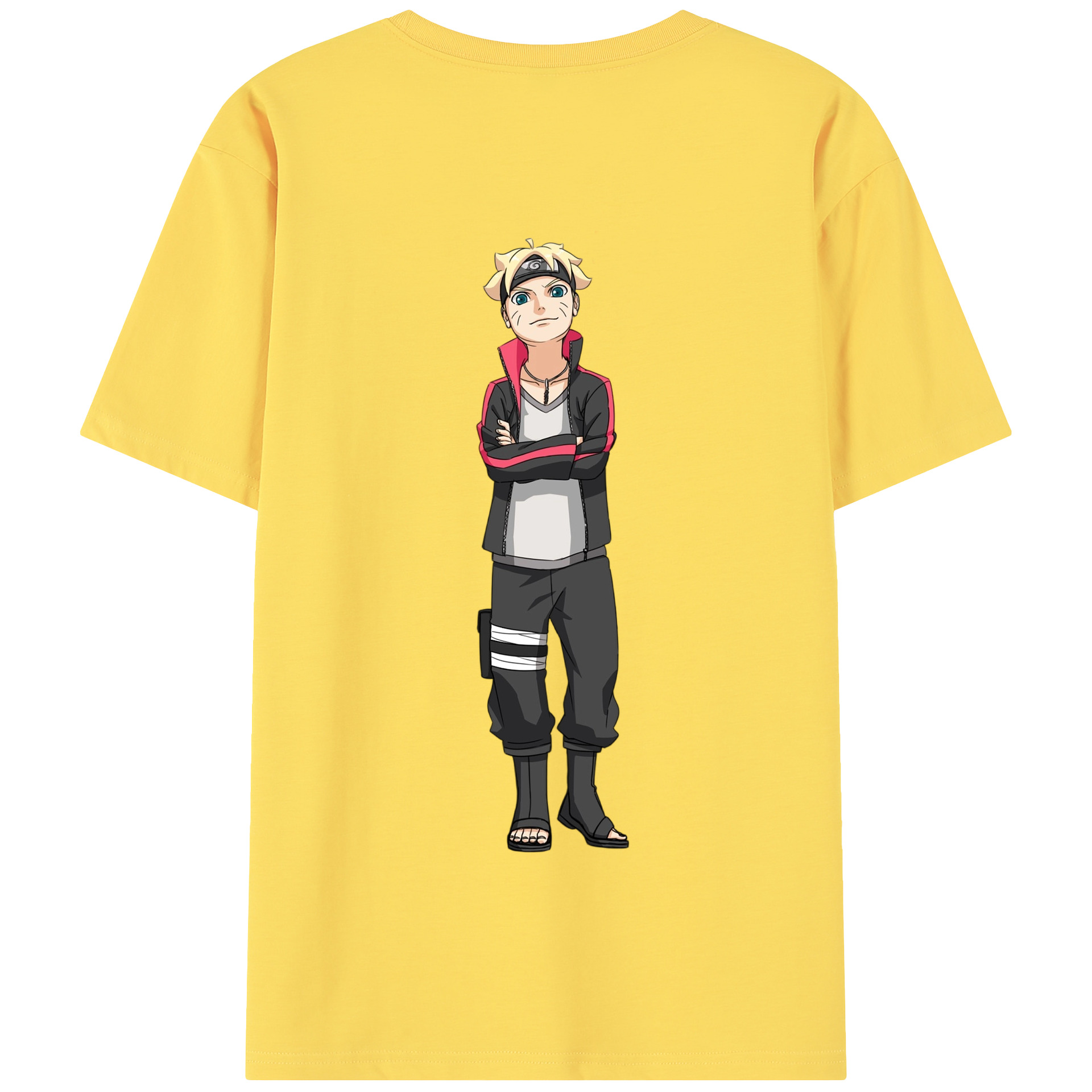 （画像用） NARUTO -ナルト- うずまき ボルト Uzumaki Boruto 綿100％半袖Tシャツ（背面プリント）