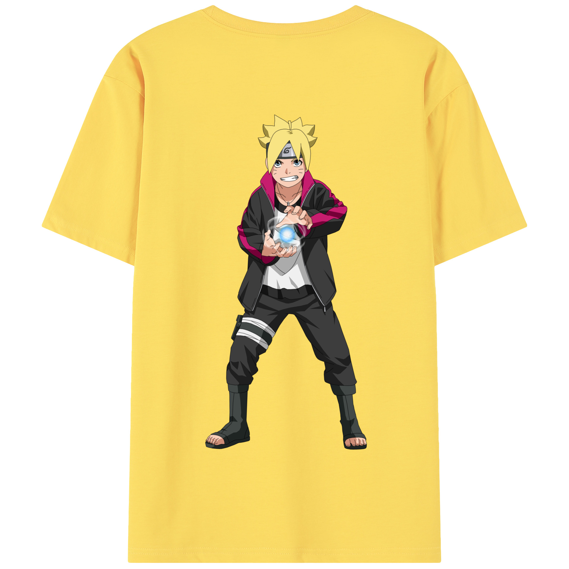 （画像用） NARUTO -ナルト- うずまき ボルト Uzumaki Boruto 綿100％半袖Tシャツ（背面プリント）