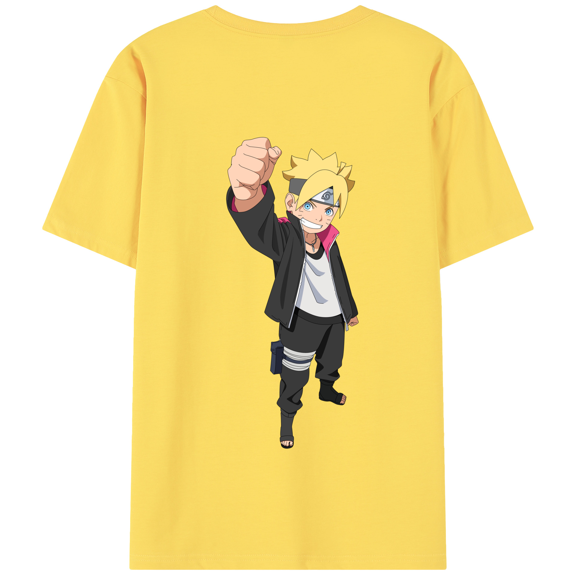 （画像用） NARUTO -ナルト- うずまき ボルト Uzumaki Boruto 綿100％半袖Tシャツ（背面プリント）