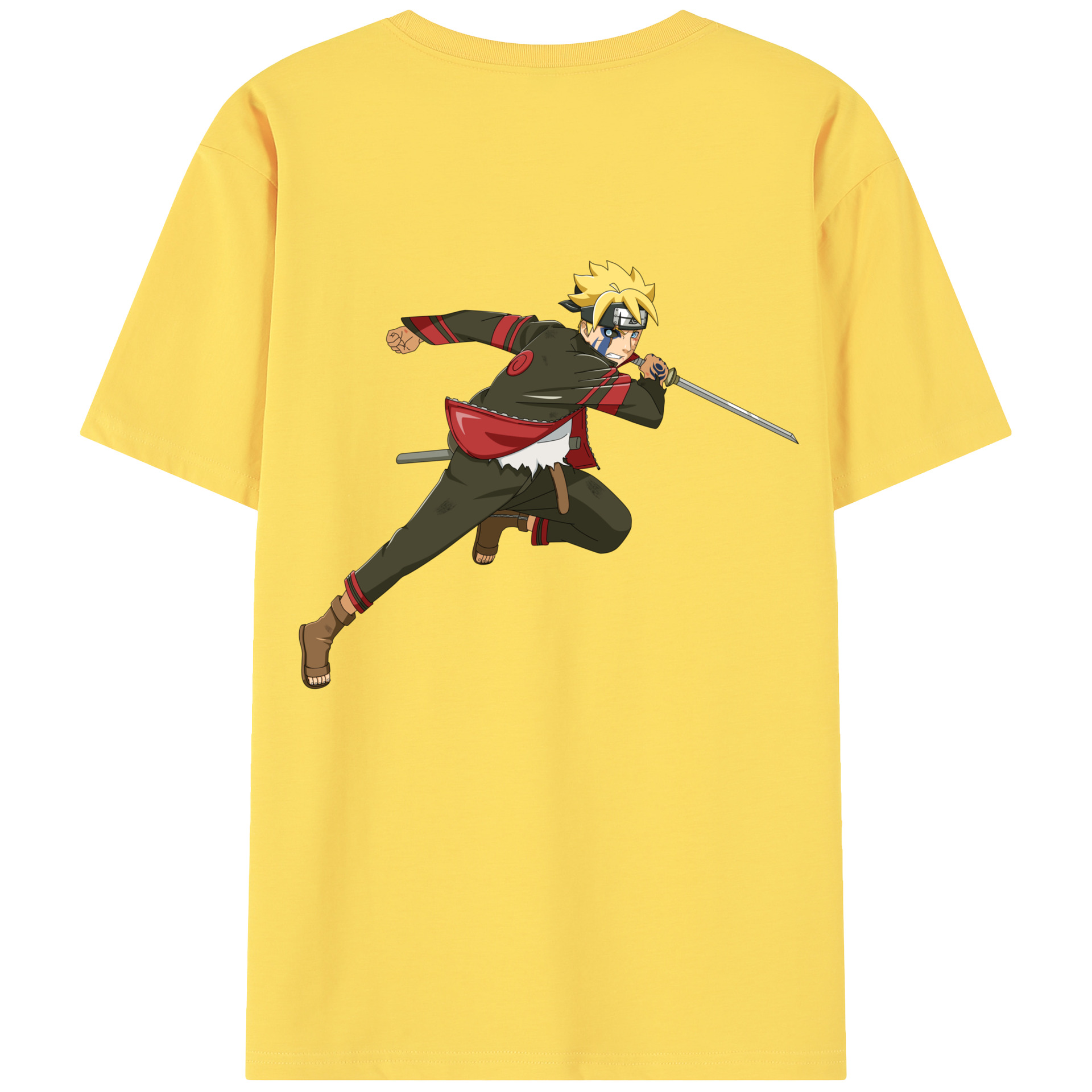 （画像用） NARUTO -ナルト- うずまき ボルト Uzumaki Boruto 綿100％半袖Tシャツ（背面プリント）