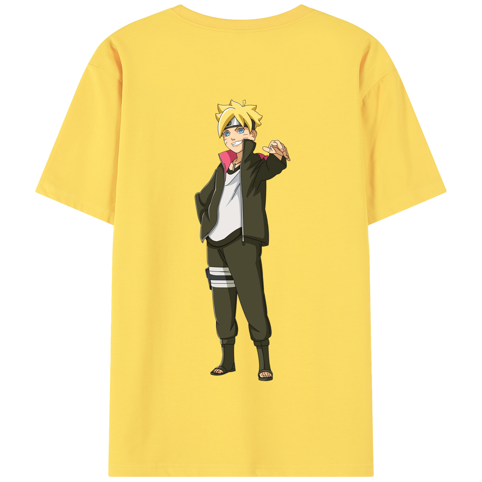 （画像用） NARUTO -ナルト- うずまき ボルト Uzumaki Boruto 綿100％半袖Tシャツ（背面プリント）