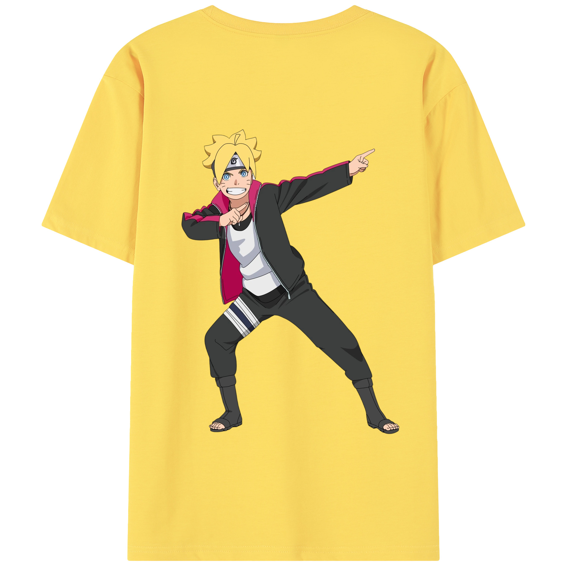 （画像用） NARUTO -ナルト- うずまき ボルト Uzumaki Boruto 綿100％半袖Tシャツ（背面プリント）