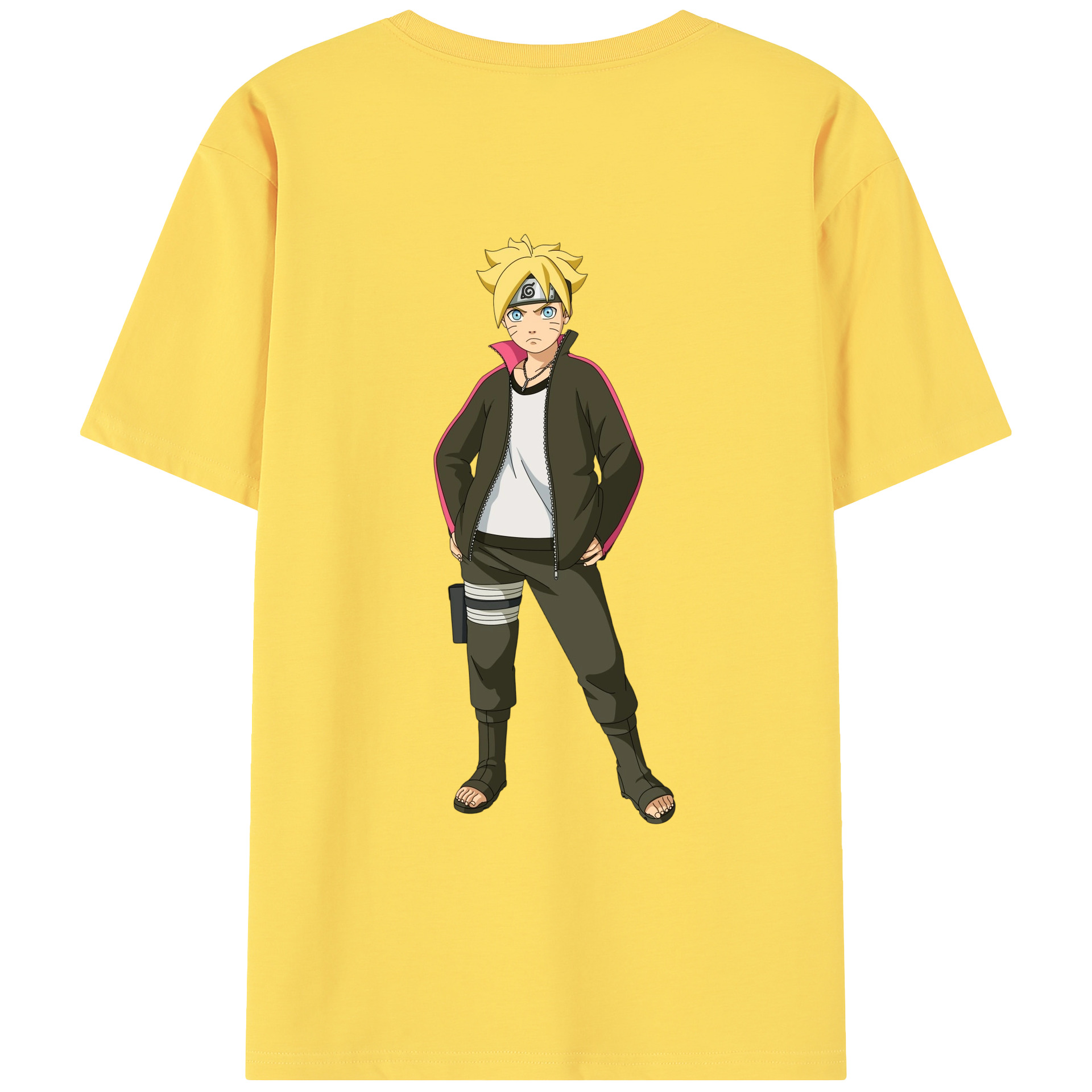（画像用） NARUTO -ナルト- うずまき ボルト Uzumaki Boruto 綿100％半袖Tシャツ（背面プリント）