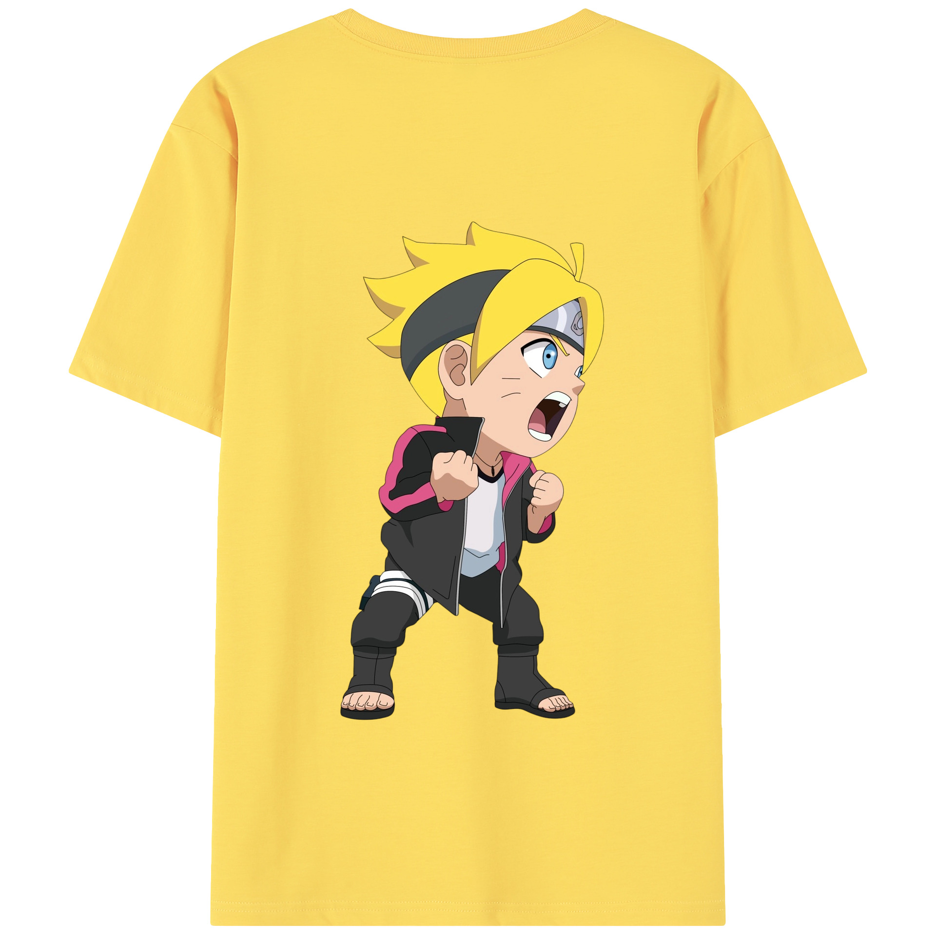 （画像用） NARUTO -ナルト- うずまき ボルト Uzumaki Boruto 綿100％半袖Tシャツ（背面プリント）