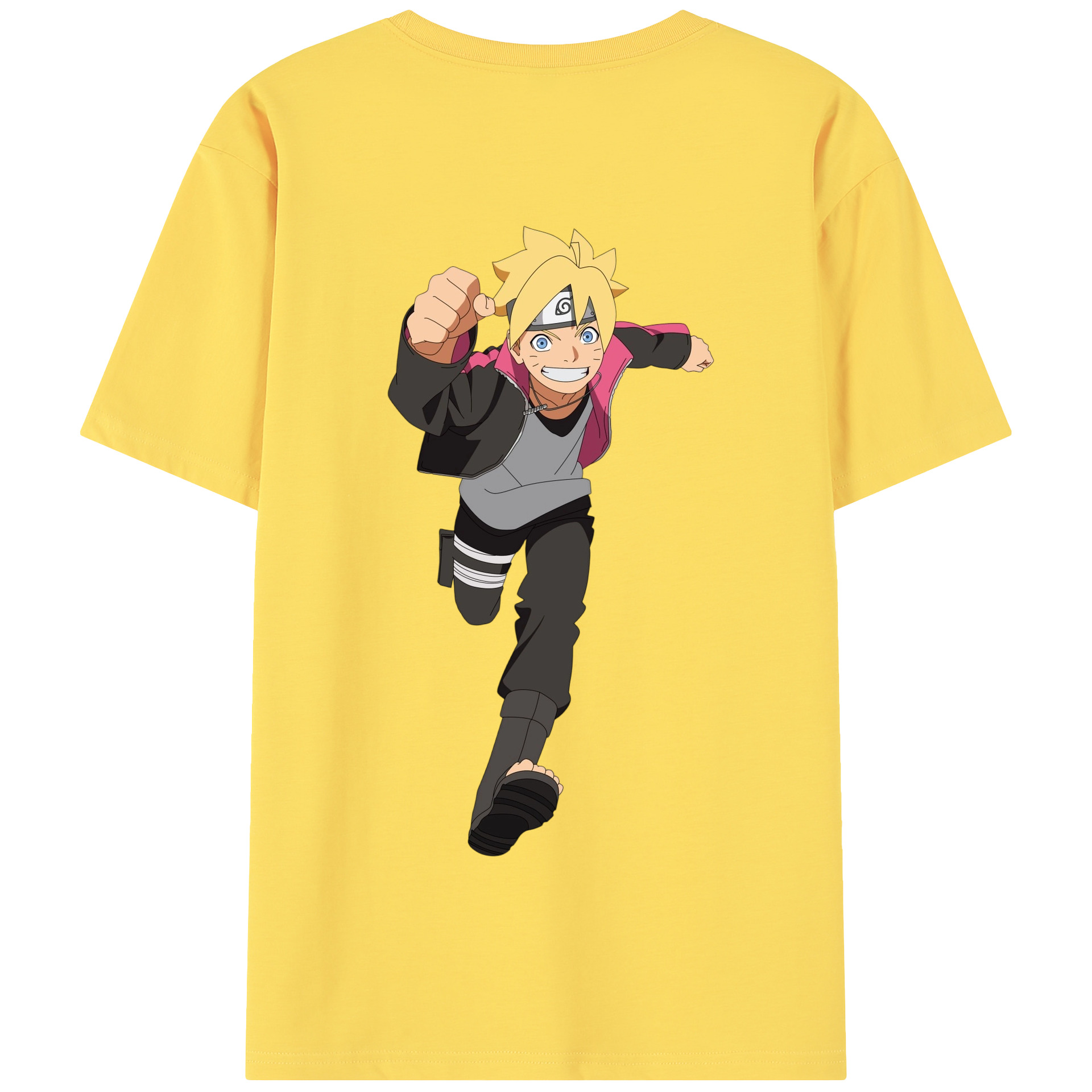 （画像用） NARUTO -ナルト- うずまき ボルト Uzumaki Boruto 綿100％半袖Tシャツ（背面プリント）