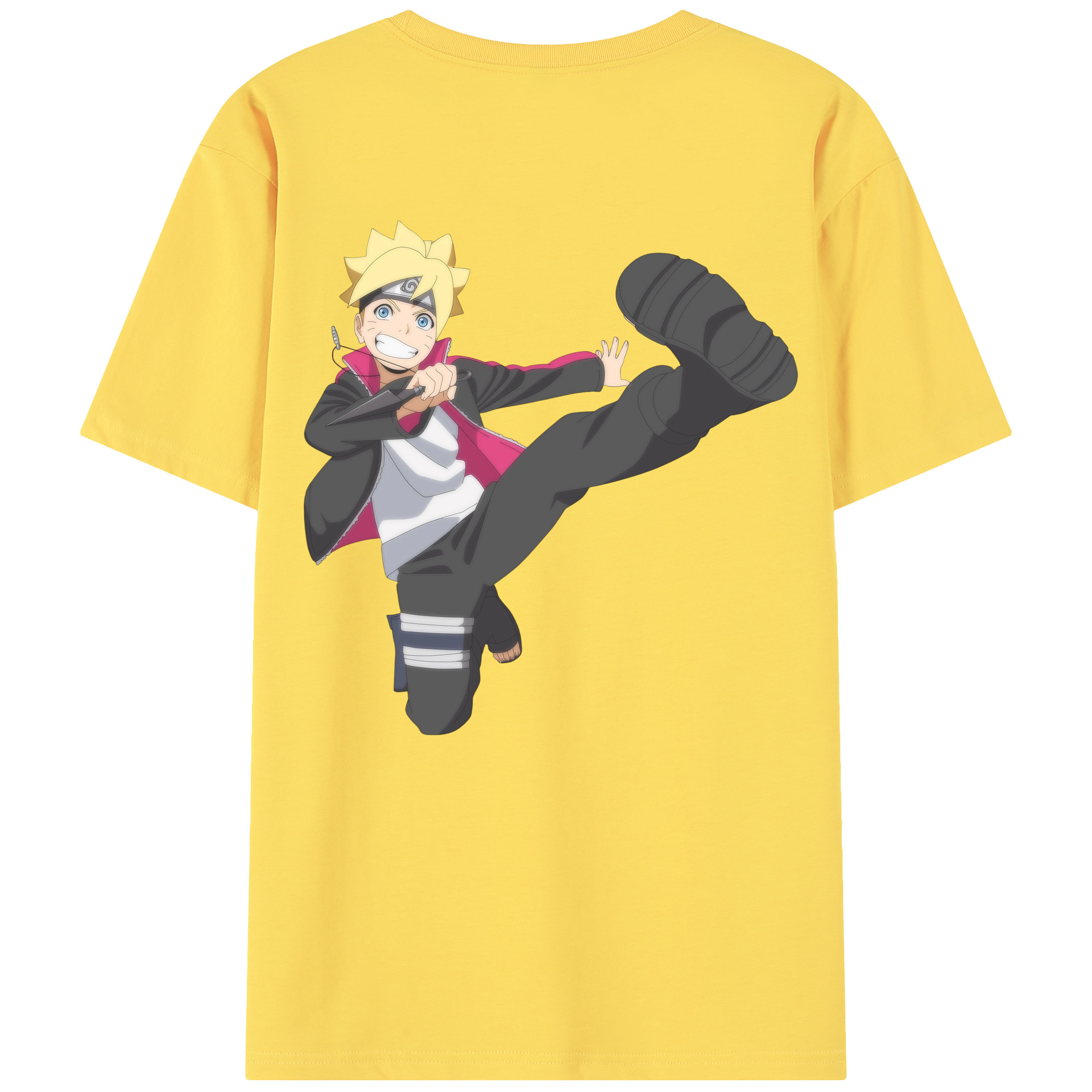 （画像用） NARUTO -ナルト- うずまき ボルト Uzumaki Boruto 綿100％半袖Tシャツ（背面プリント）