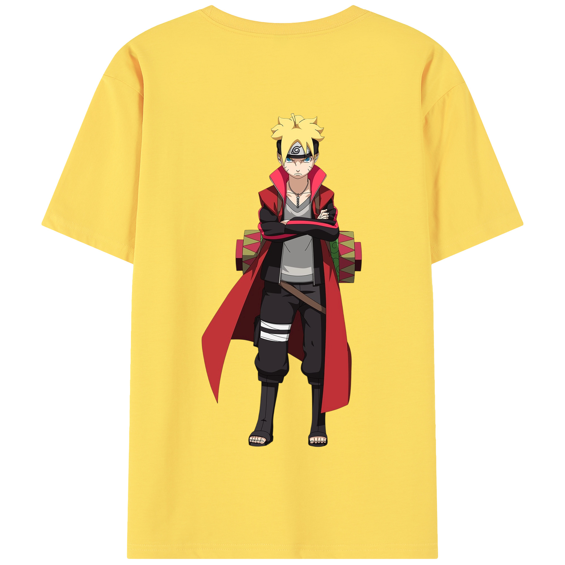 （画像用） NARUTO -ナルト- うずまき ボルト Uzumaki Boruto 綿100％半袖Tシャツ（背面プリント）