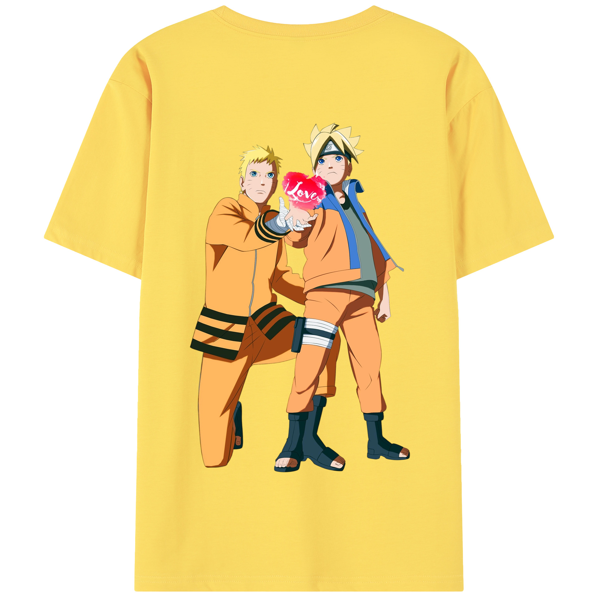 （画像用） NARUTO -ナルト- うずまき ボルト Uzumaki Boruto 綿100％半袖Tシャツ（背面プリント）